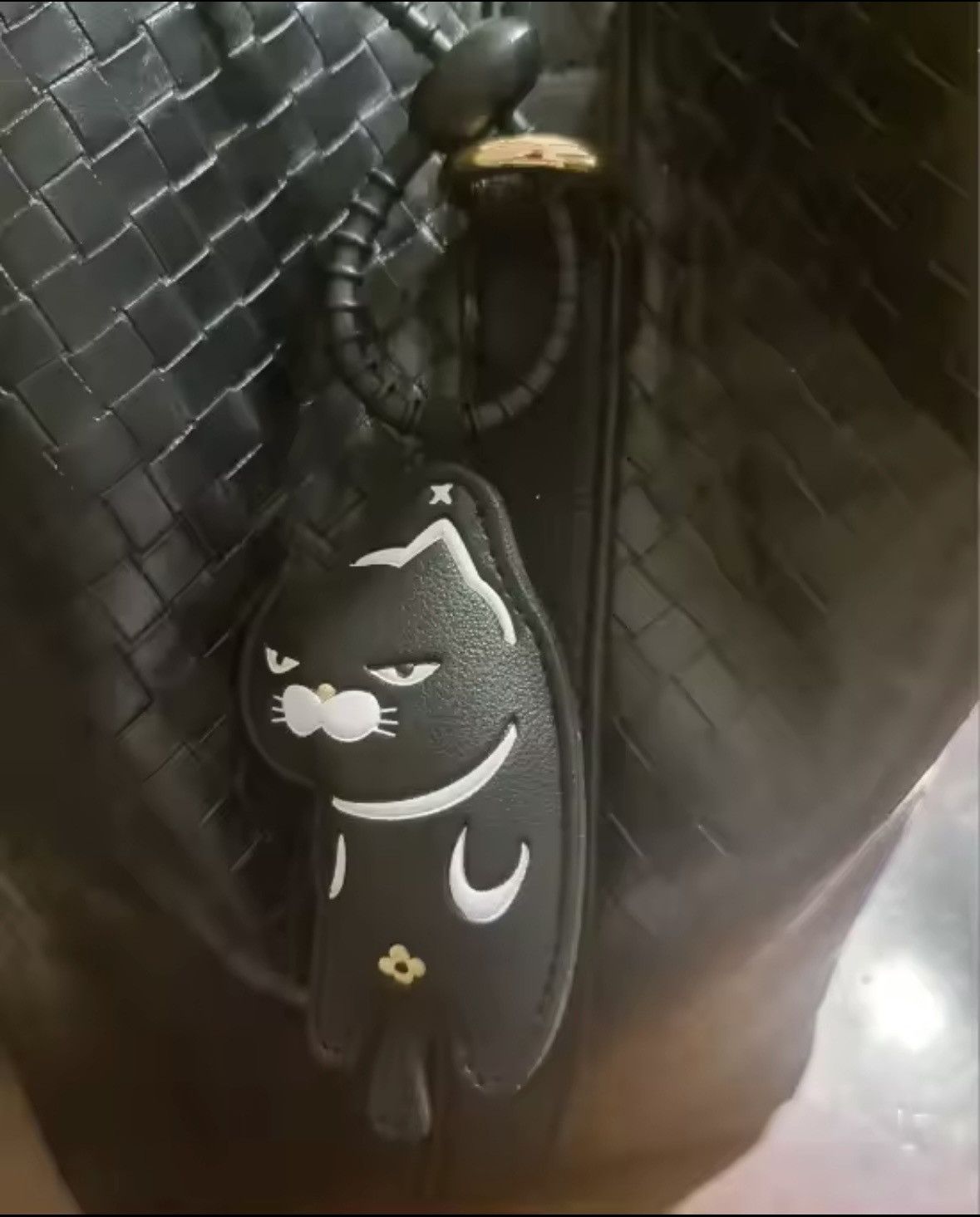 Designer Cat keychain cartoon cat leather Size ONE SIZE - 6 Thumbnail