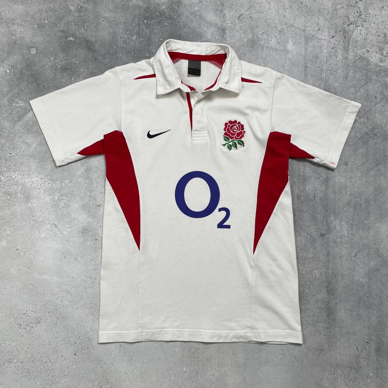 Nike × Vintage Vintage 2000s Nike England Rugby Short Sleeve Shirt Size US S / EU 44-46 / 1 - 1 Thumbnail