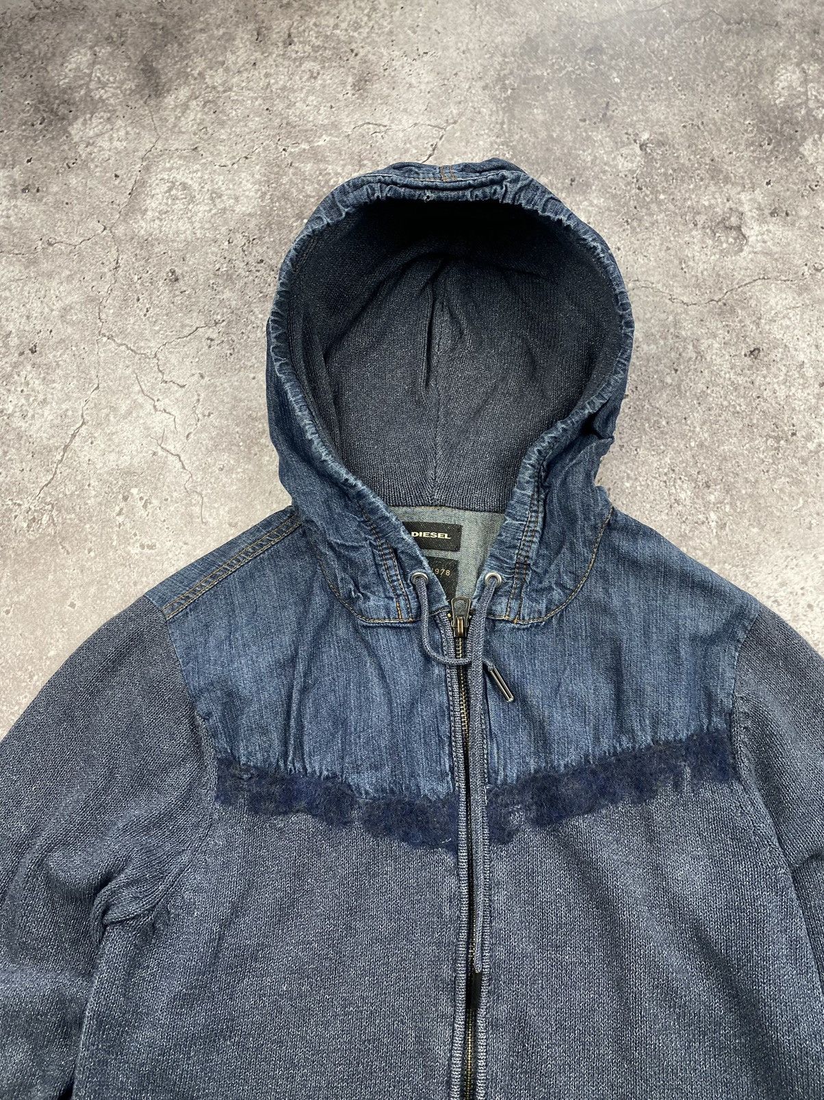 Diesel 🔥VINTAGE DIESEL JUNYA WATANABE Y2K KNITEED ZIP UP HOODIE🔥 Size US S / EU 44-46 / 1 - 2 Thumbnail