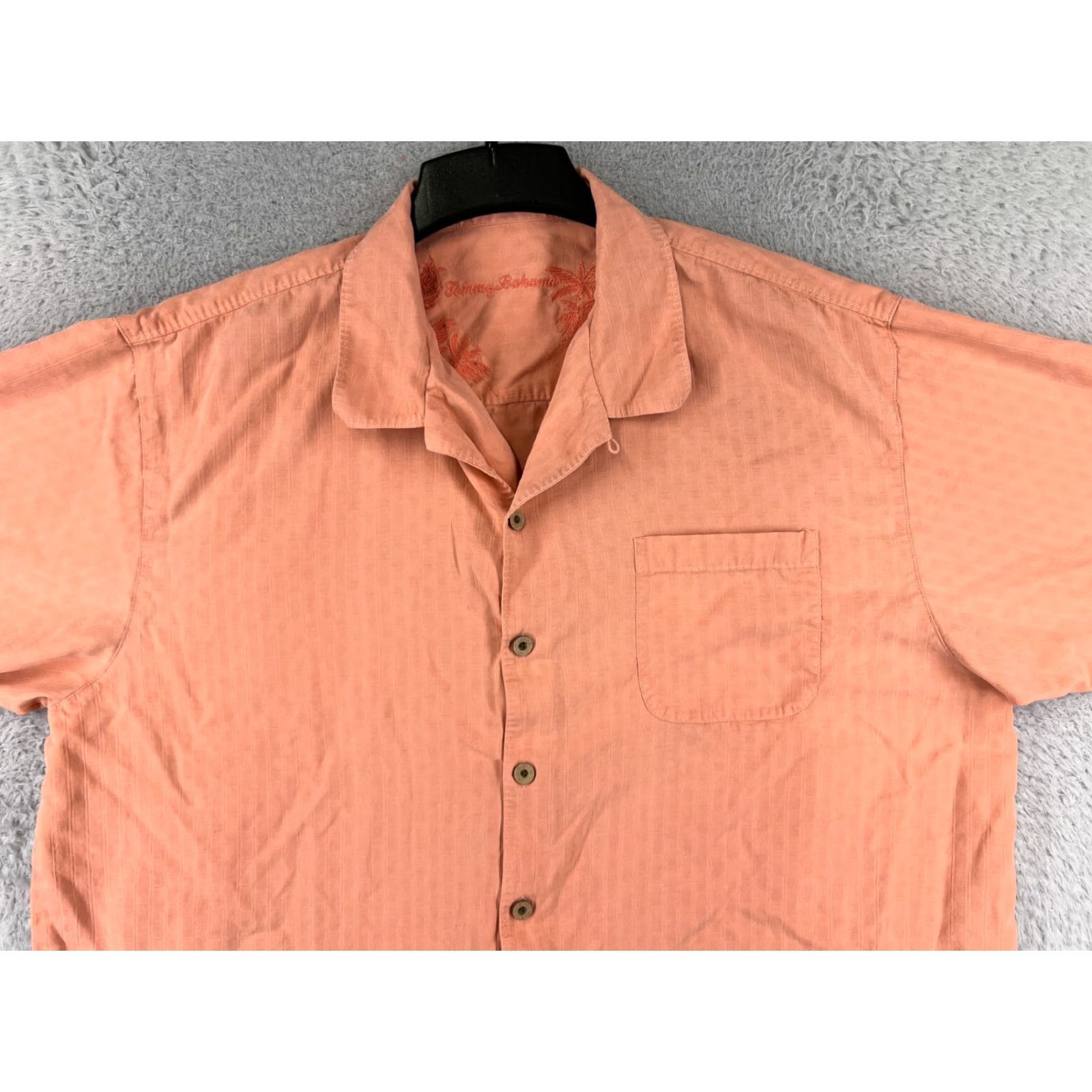 Tommy Bahama Tommy Bahama Shirt Men XLX Orange Button Up Hawaiian Silk Vacation Size US XL / EU 56 / 4 - 6 Thumbnail