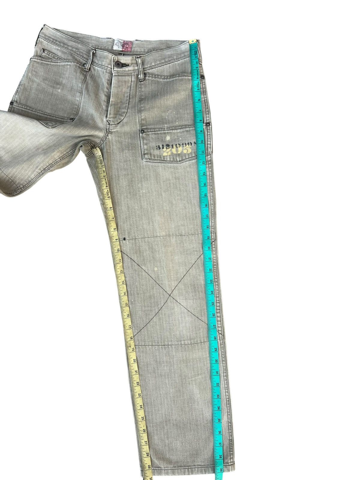 Vintage Old Betty’s Japan Fade Olive Green HBT Striped Cargo Trouser Size US 30 / EU 46 - 6 Thumbnail