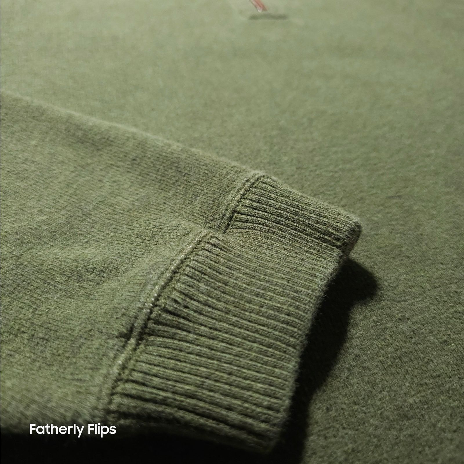 Tommy Bahama Tommy Bahama XL Ribbed Quarter Zip Olive Green Sweater Size US XL / EU 56 / 4 - 6 Thumbnail