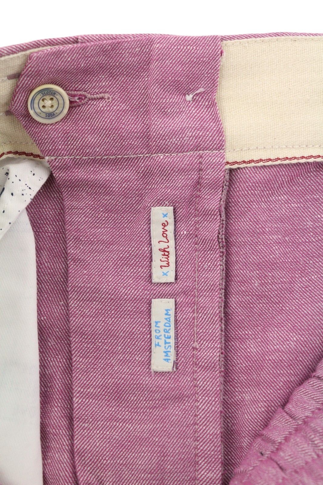 Scotch & Soda W32 Purple Melange Zip Fly Drawstring Waist Shorts 91026 Size US 32 / EU 48 - 7 Thumbnail