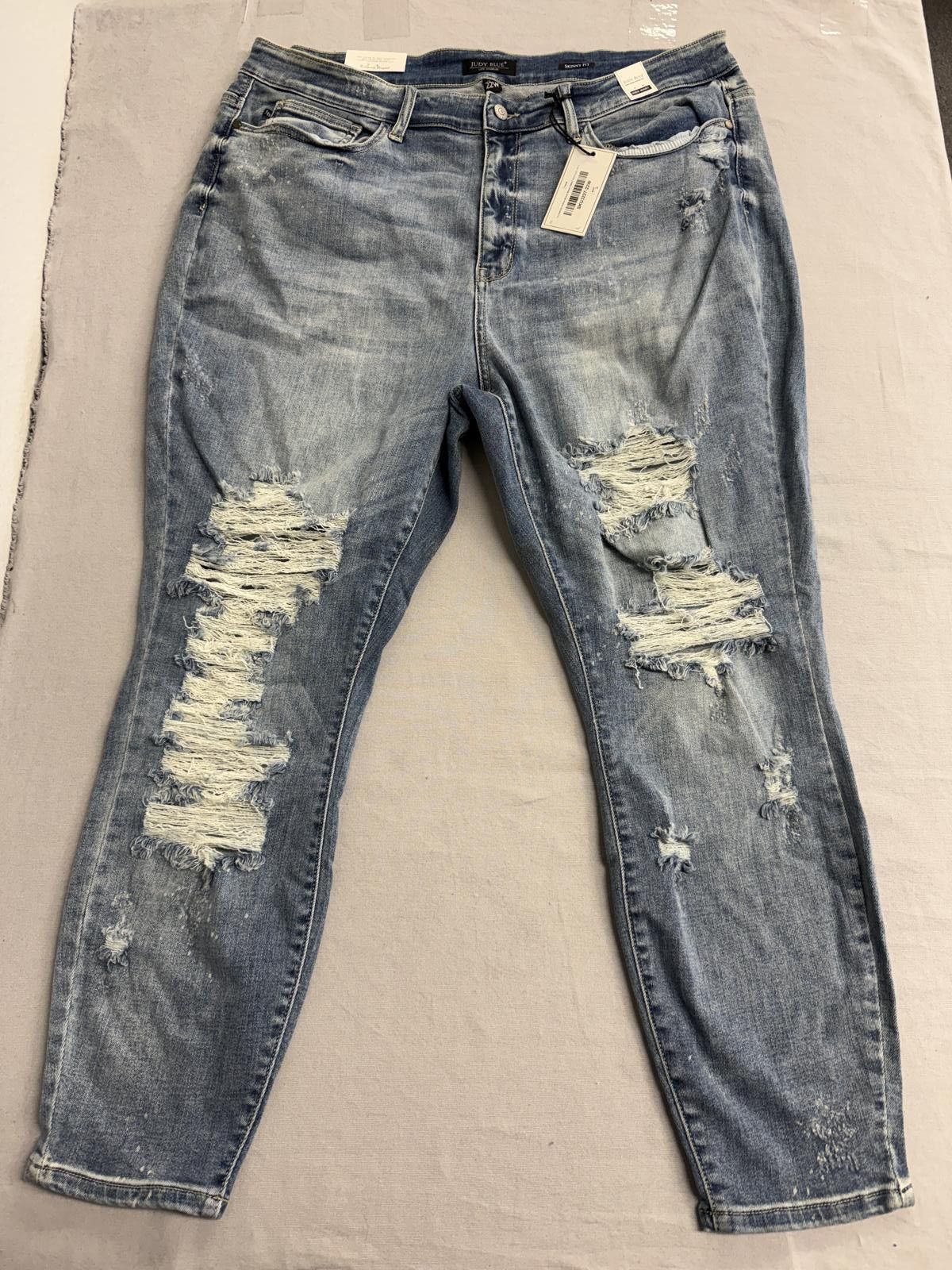 Other Judy Blue Jeans Mason Hi-Rise Skinny Destroyed NWT Size 22W Size 42" / US 20 - 1 Thumbnail