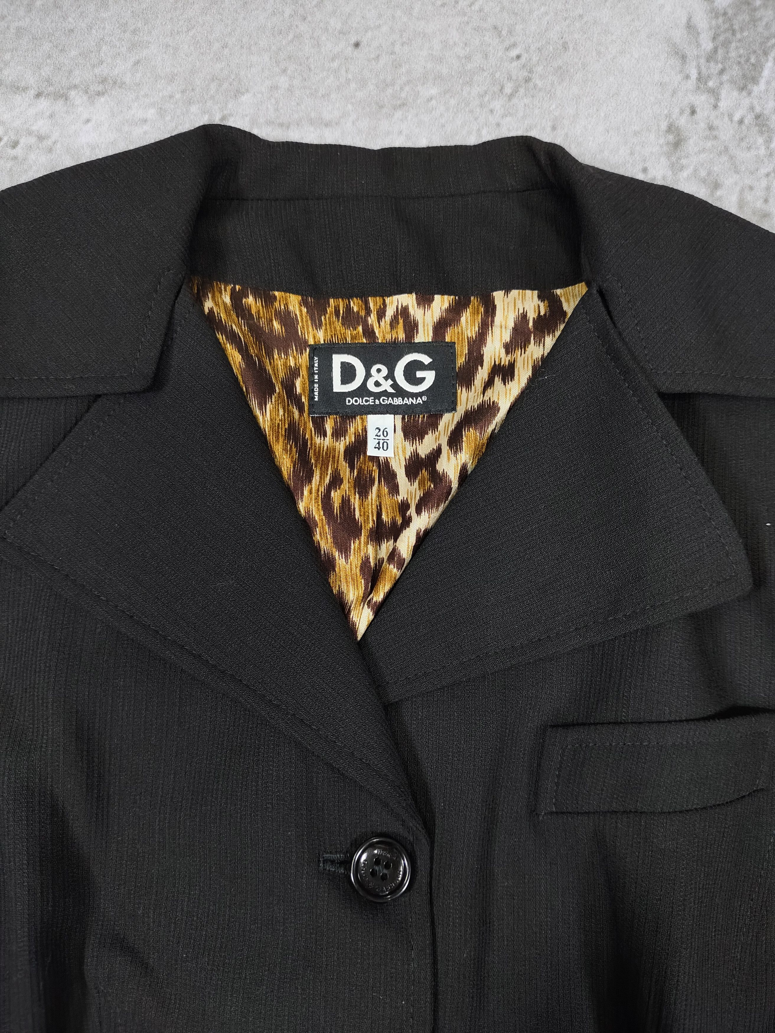 Dolce & Gabbana 00s Dolce Gabbana-Glam Tailored luxury Leopard Lining Blazer Size M / US 6-8 / IT 42-44 - 5 Thumbnail