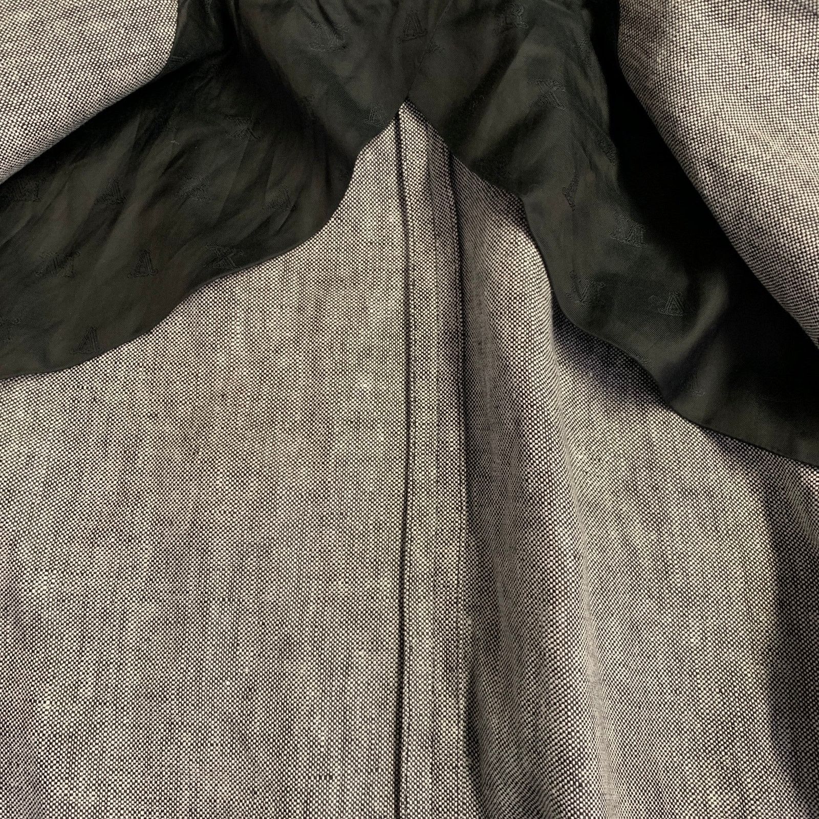 Max Mara MAX MARA Grey Heather Linen Notch Lapel Jacket Blazer Size XL / US 12-14 / IT 48-50 - 8 Thumbnail