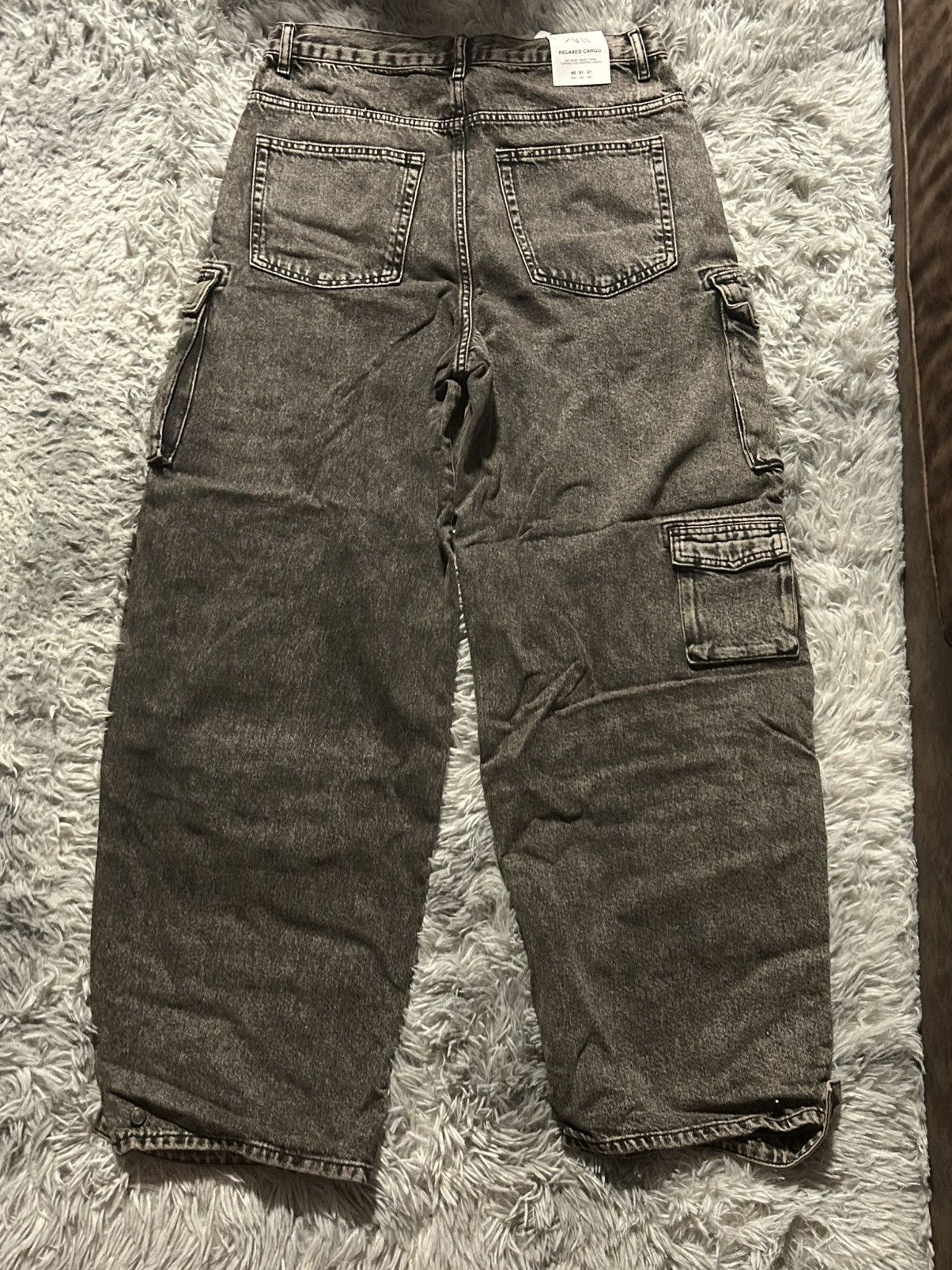 Zara Zara relaxed cargo denim pants size 31 Size US 31 - 2 Thumbnail