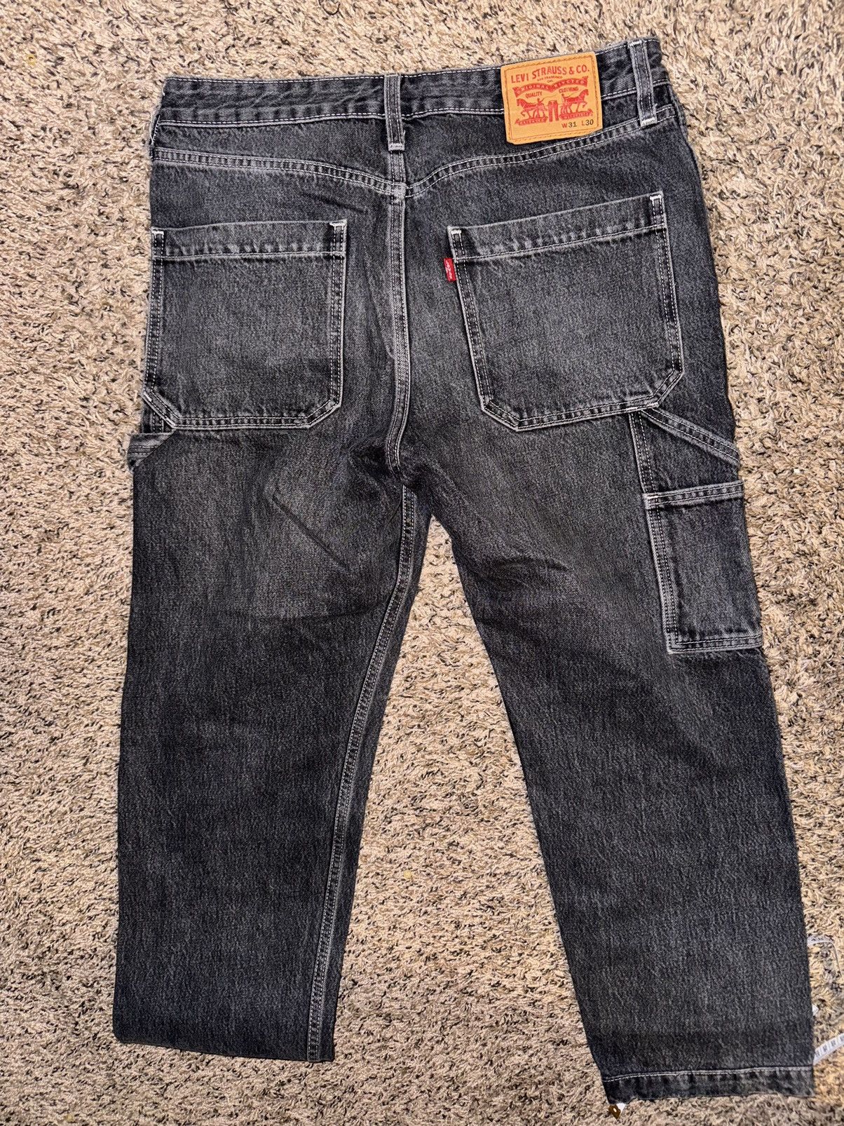 Levi's Levis Black Carpenter Pants Size US 31 - 3 Thumbnail