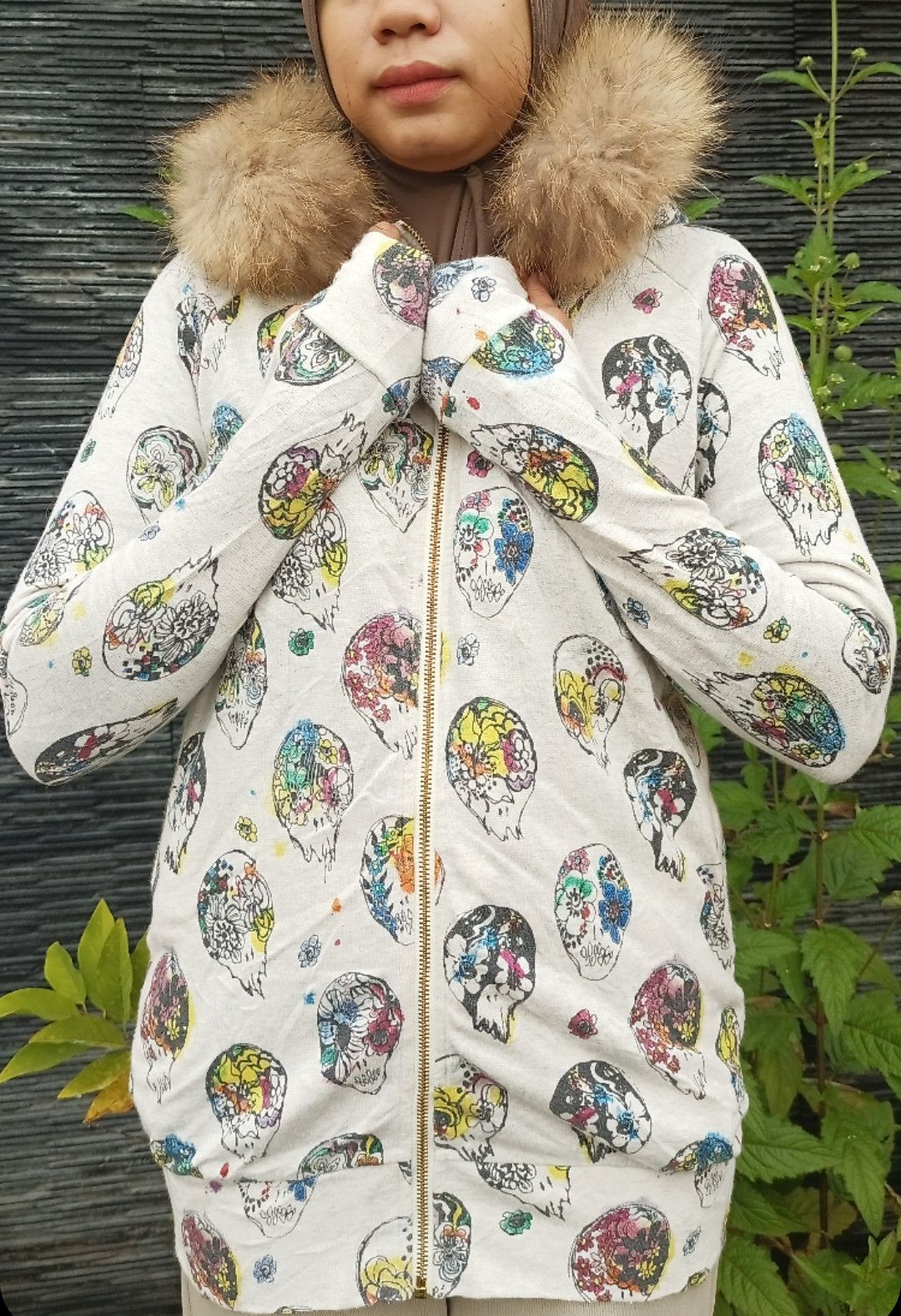 Japanese Brand × Le Grande Bleu (L.G.B.) SCOLAR Skulls Fur Hoodie Size US M / EU 48-50 / 2 - 2 Thumbnail