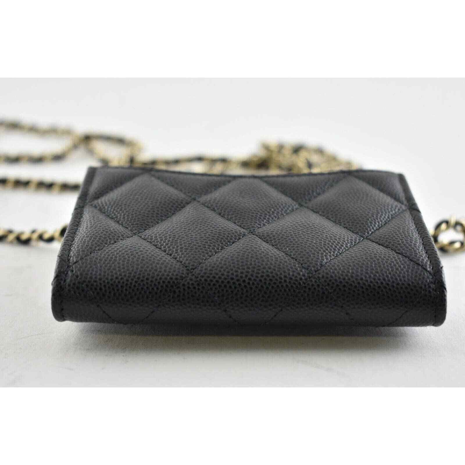 Chanel Chanel Mini Wallet On Chain Gold Card Shoulder Crossbody Bag Size ONE SIZE - 7 Thumbnail