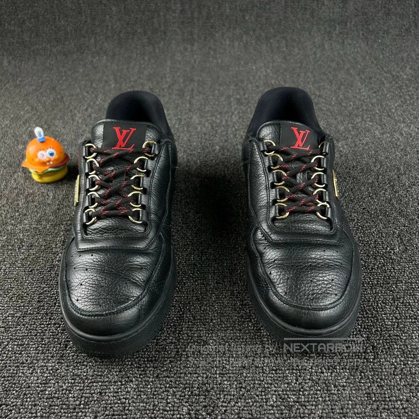 Louis Vuitton Black Trainer Sneakers Size 41.5.