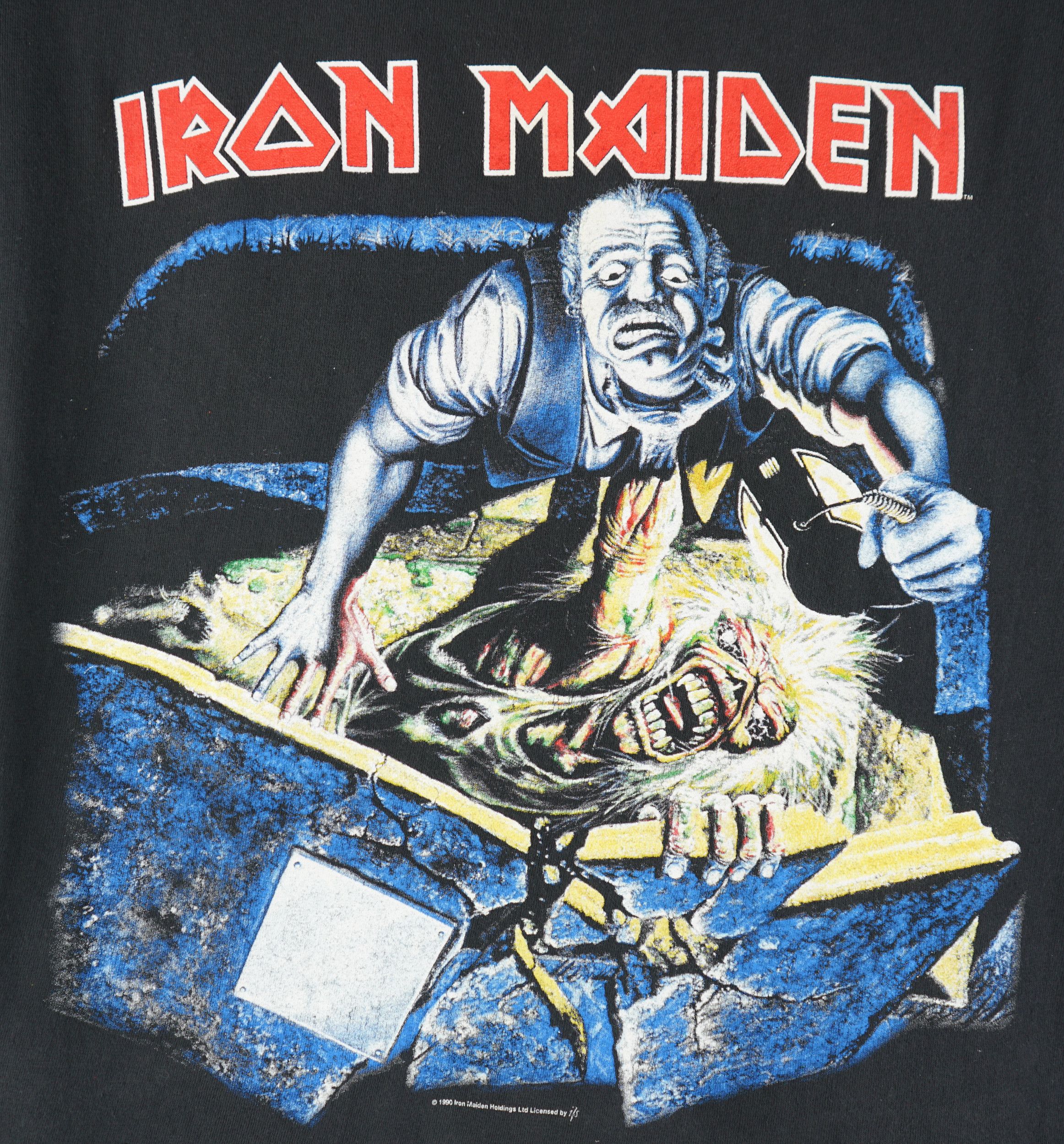 Band Tees × Vintage Vintage 1990 Iron Maiden T-Shirt Eddie In The Box Size US M / EU 48-50 / 2 - 2 Thumbnail