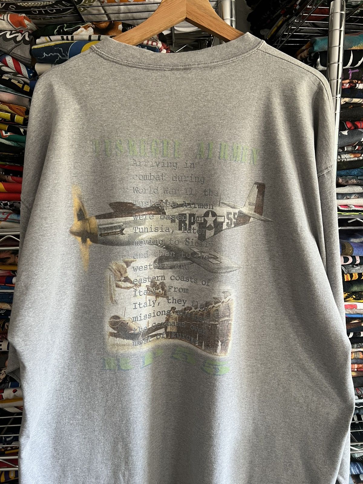 Other 90s RP55 USA Tuskegee Airmen Army Marines War GYM Tee Size US XXL / EU 58 / 5 - 1 Thumbnail