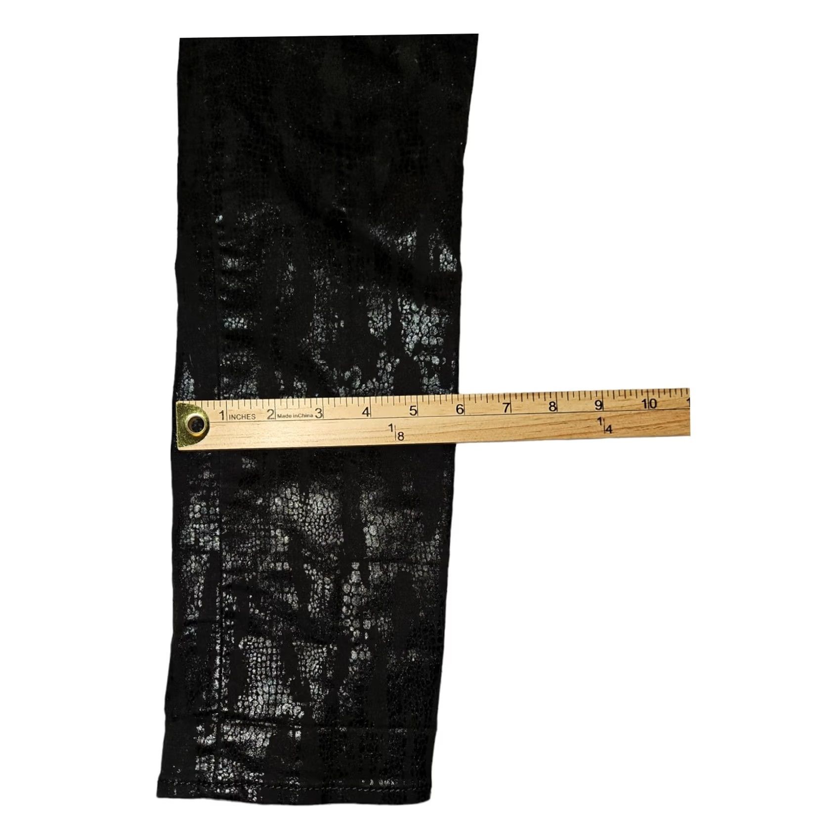 Vintage Rock & Republic Berlin Skinny Pants Women's 6M Black Alagator Print Stretch Jeans Jeggings 30in Inseam Space Black Logo Gothic Hipster 90s Womens Size 28" / US 6 / IT 42 - 6 Thumbnail