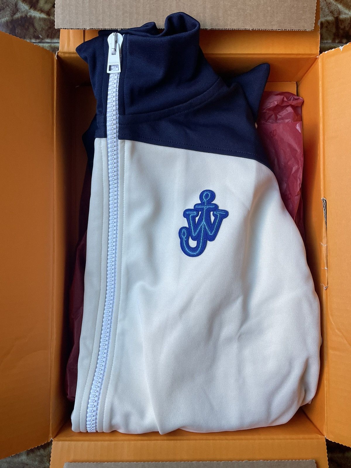 image of J W Anderson Jw Anderson Chaqueta De Chándal Con Parche Anchor in Blue, Men's (Size Large)