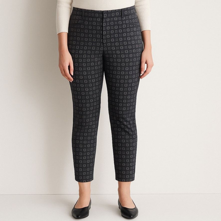 Gap GAP Skinny Ankle Pants Womens 10R Geo Print Stretch Trousers Size 32" / US 10 / IT 46 - 1 Thumbnail
