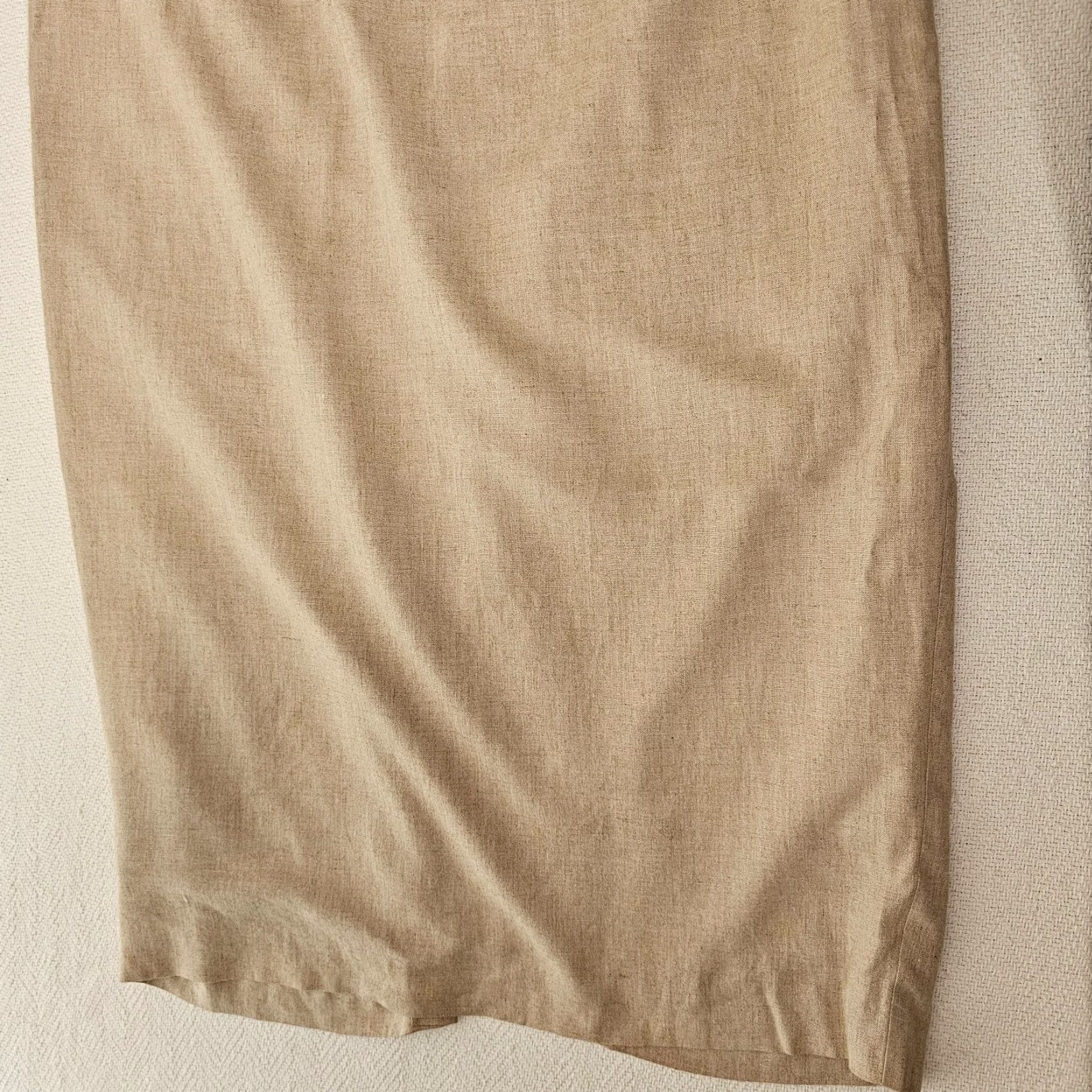 Vintage Jessica Howard Linen Blend Midi Skirt Beige Plus Size 18 Women’s Skirt Suit Beige 18 Plus Women’s Size 40" / US 18 - 2 Thumbnail