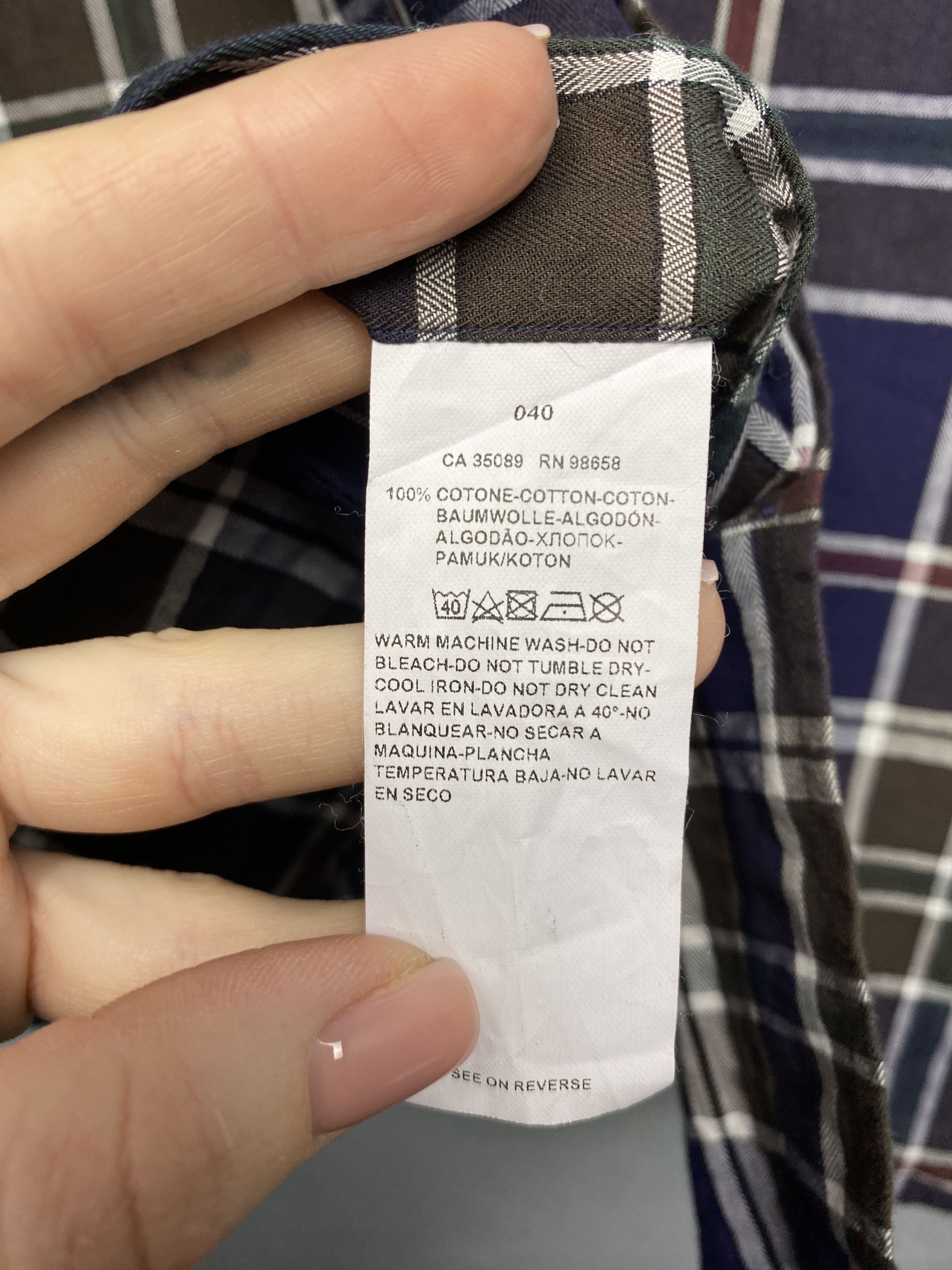 Paul & Shark Paul & Shark Mens Long Sleeve Check Shirt Size US L / EU 52-54 / 3 - 5 Thumbnail
