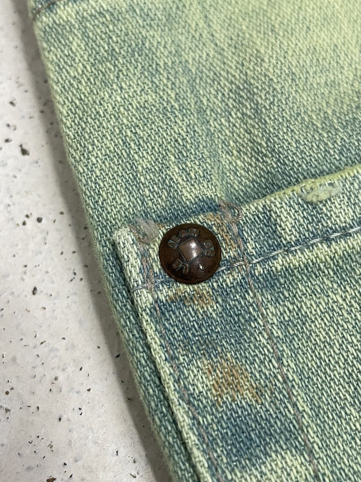 Designer × Marithe + Francois Girbaud Girbaud Green Rust Crazy Wash Flare Denim Size US 28 / EU 44 - 22 Thumbnail