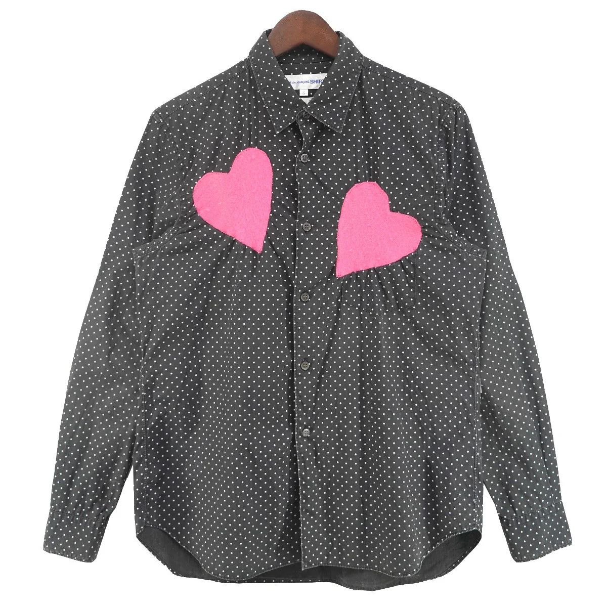 Comme des Garcons SHIRT AW08 Heart Patchwork Archive Long Sleeve Shirt Size US S / EU 44-46 / 1 - 1 Thumbnail