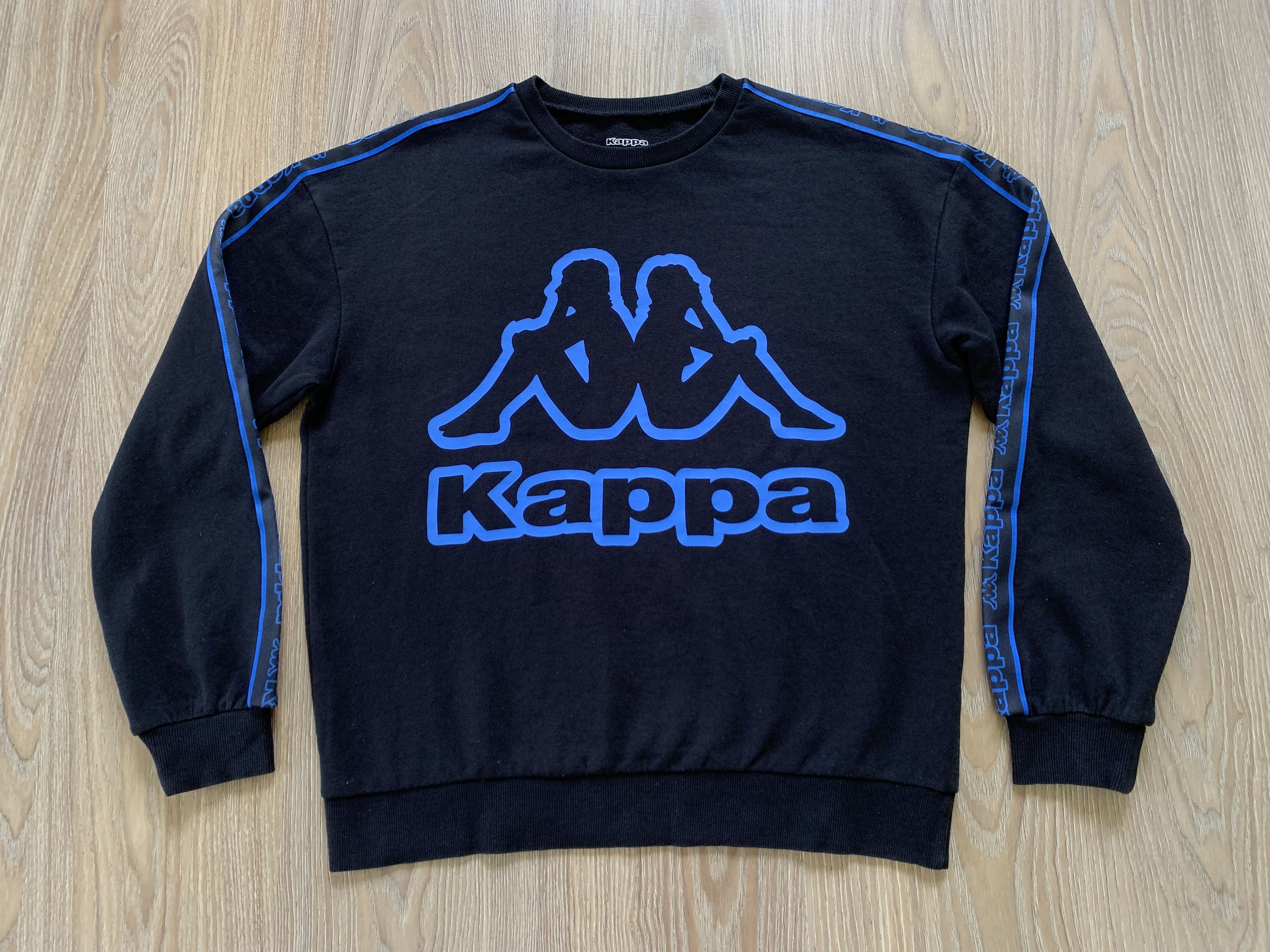 Kappa Kappa Black Big Logo Cotton Lampas Sweatshirt Size US M / EU 48-50 / 2 - 2 Thumbnail