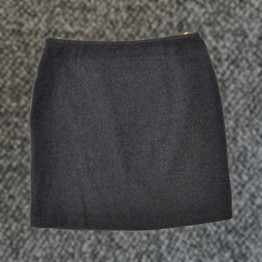 Vintage CLOUMOD Womens High Waist Pencil Skirt Grey Large W30 Polyester Size 36" / US 14 / IT 50 - 1 Thumbnail