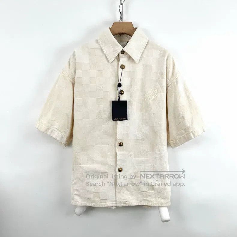Louis Vuitton Louis Vuitton Embroidered logo checkerboard short sleeve s Size US S / EU 44-46 / 1 - 1 Thumbnail