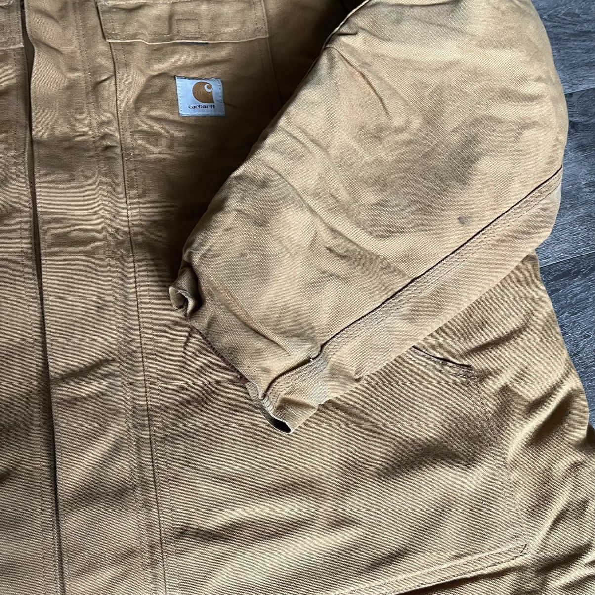 Carhartt × Vintage Vintage 90s Carhartt Tan Quilted Chore Arctic Jacket Canvas Size US XXL / EU 58 / 5 - 4 Thumbnail
