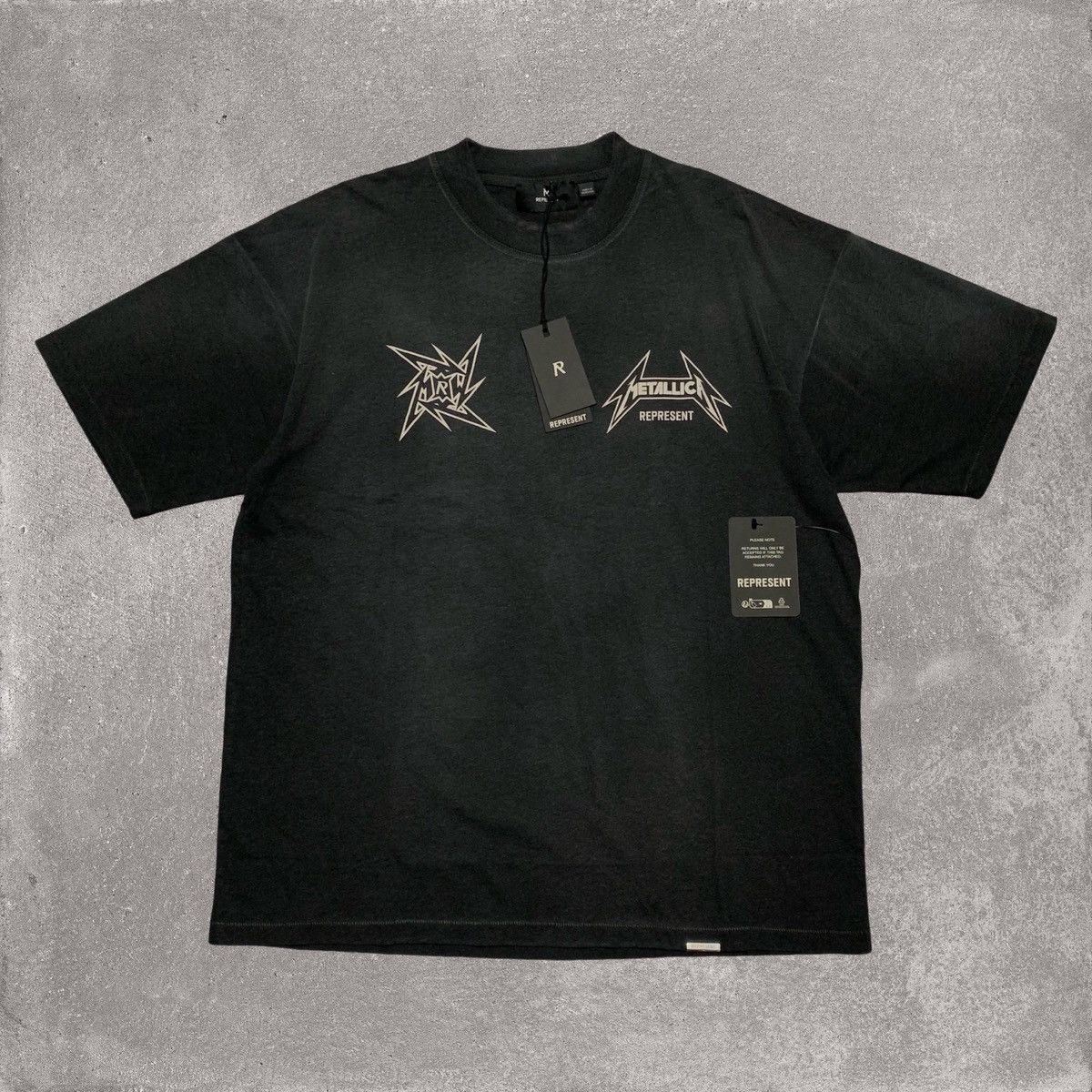 Represent Clo. Represent Metallica Small 40th Anniversary Stained Black Tee Size US S / EU 44-46 / 1 - 2 Thumbnail
