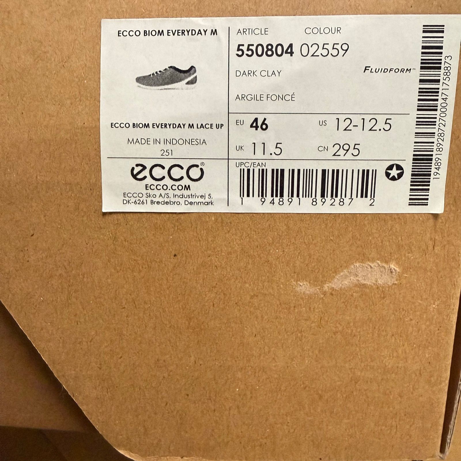 Ecco ECCO MEN'S 46 BIOM EVERYDAY DARK CLAY LIGHT WEIGHT SNEAKER Size US 12 / EU 45 - 7 Thumbnail