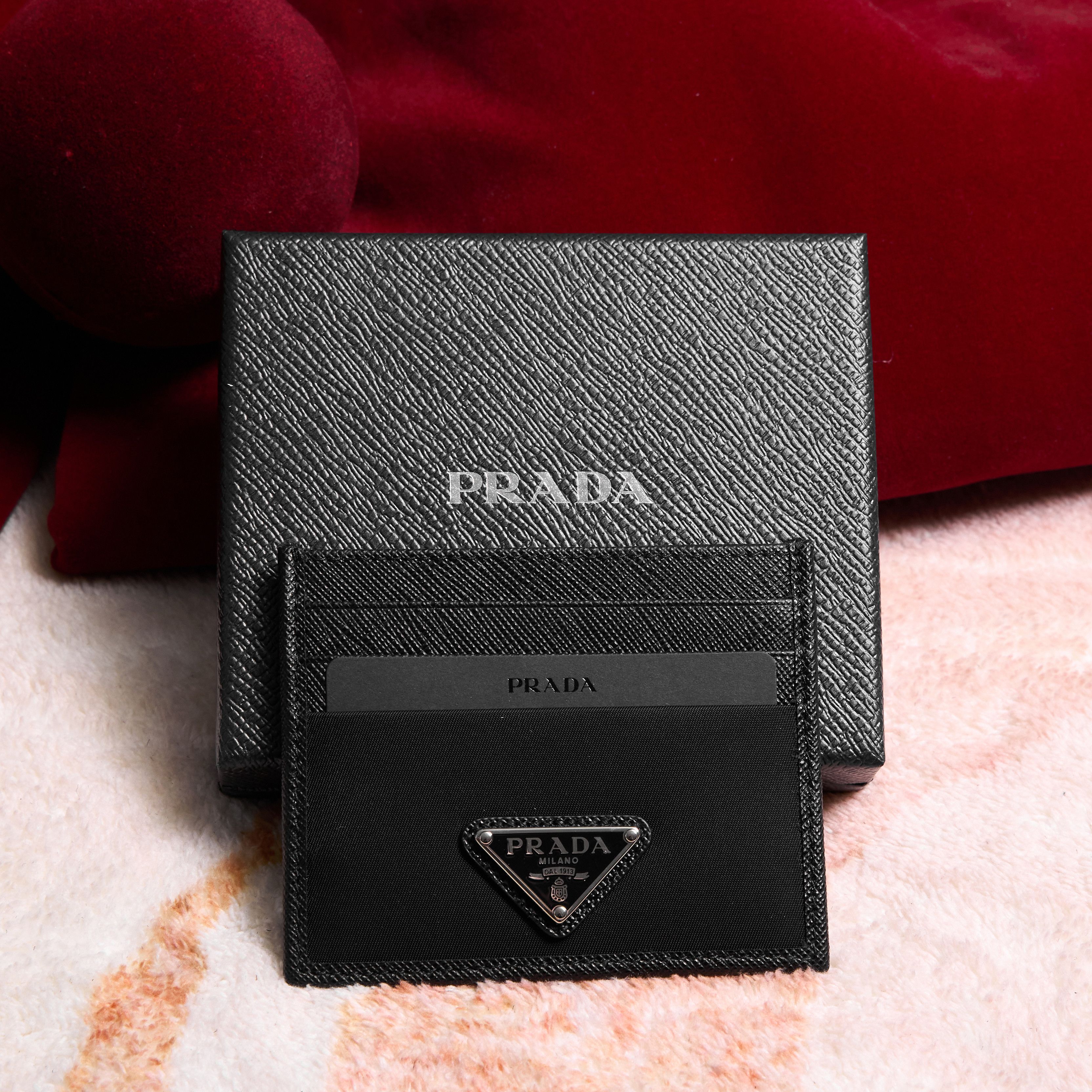Prada PRADA Re-Nylon And Saffiano Leather Card Holder Size ONE SIZE - 1 Thumbnail