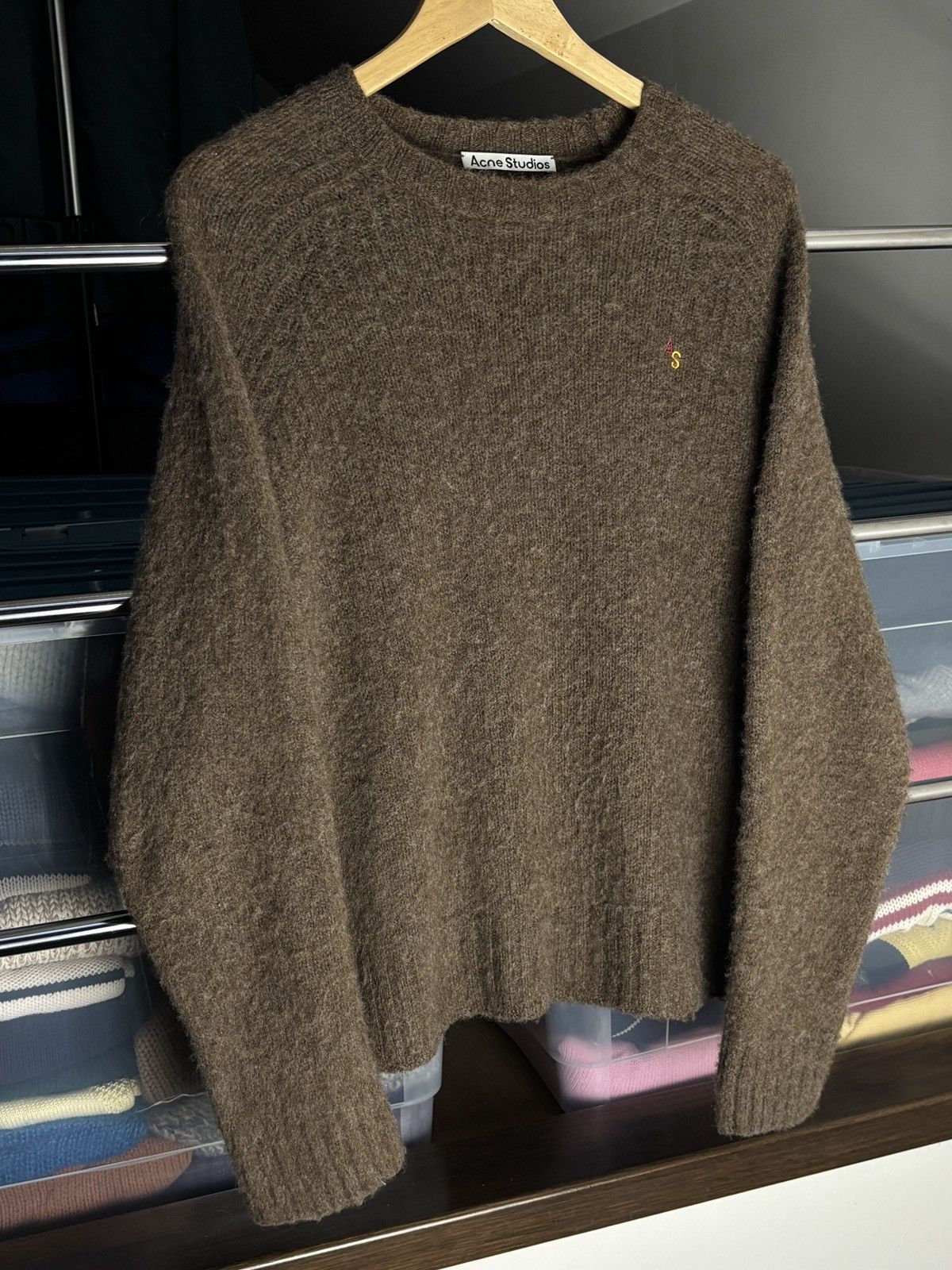 Acne Studios Acne Studios Wool Sweater Rare AS Logo Grail Size US M / EU 48-50 / 2 - 2 Thumbnail