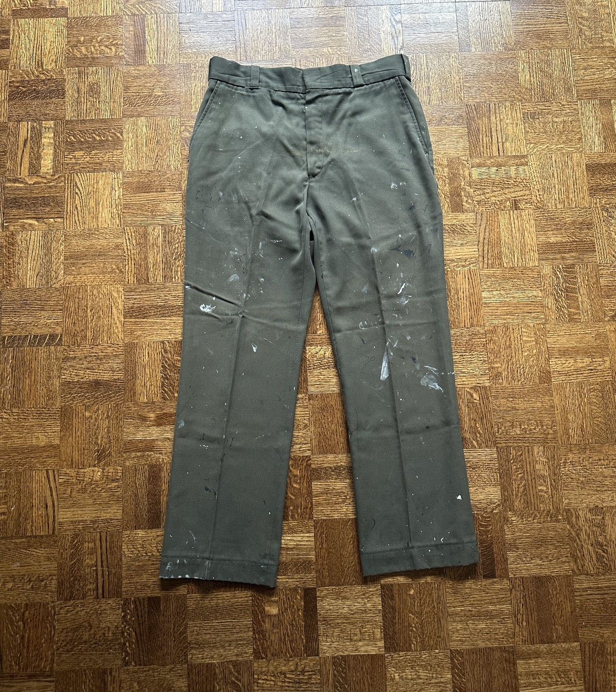 Vintage Vintage 70s Paint Splattered Work Trousers Size US 34 / EU 50 - 1 Thumbnail