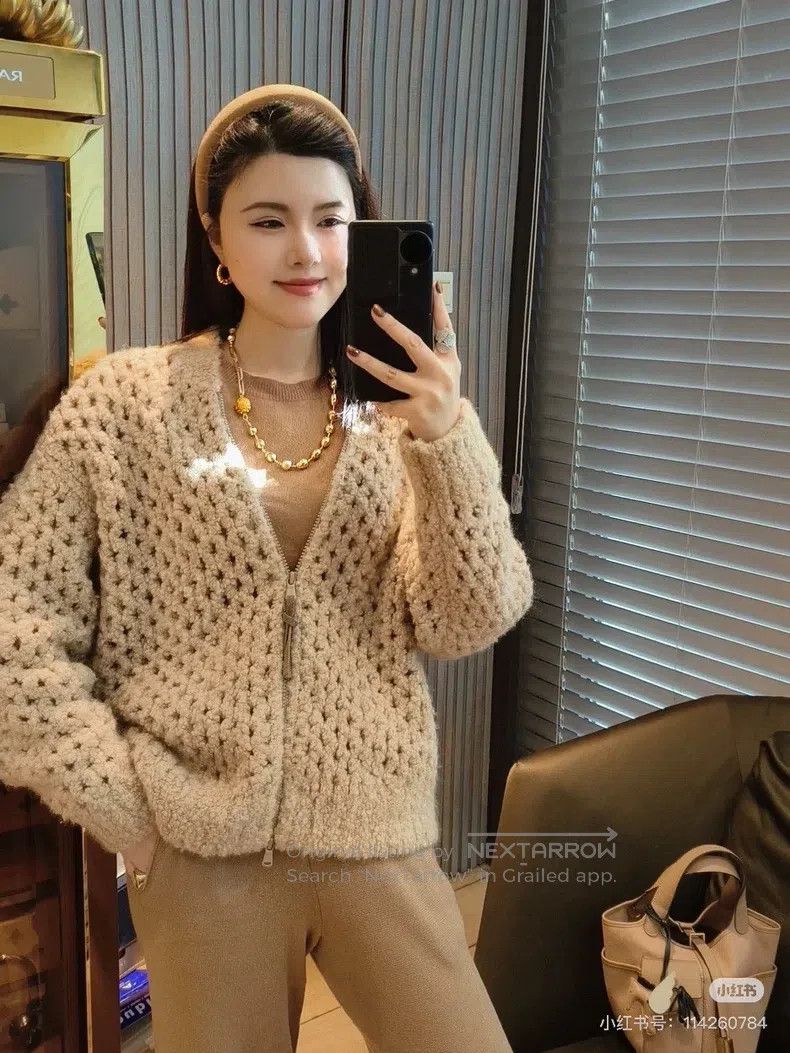 Brunello Cucinelli Brunello Cucinelli Camel Hair Knit Jacket Size XS / US 0-2 / IT 36-38 - 9 Thumbnail