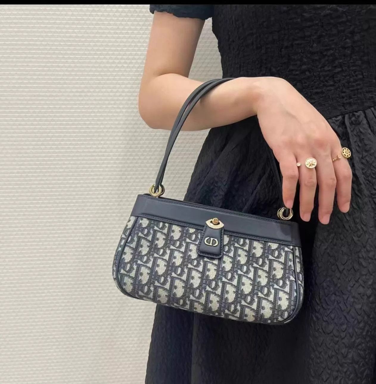 Dior Dior Oblique Key Bag Blue Underarm Like New Size ONE SIZE - 2 Thumbnail