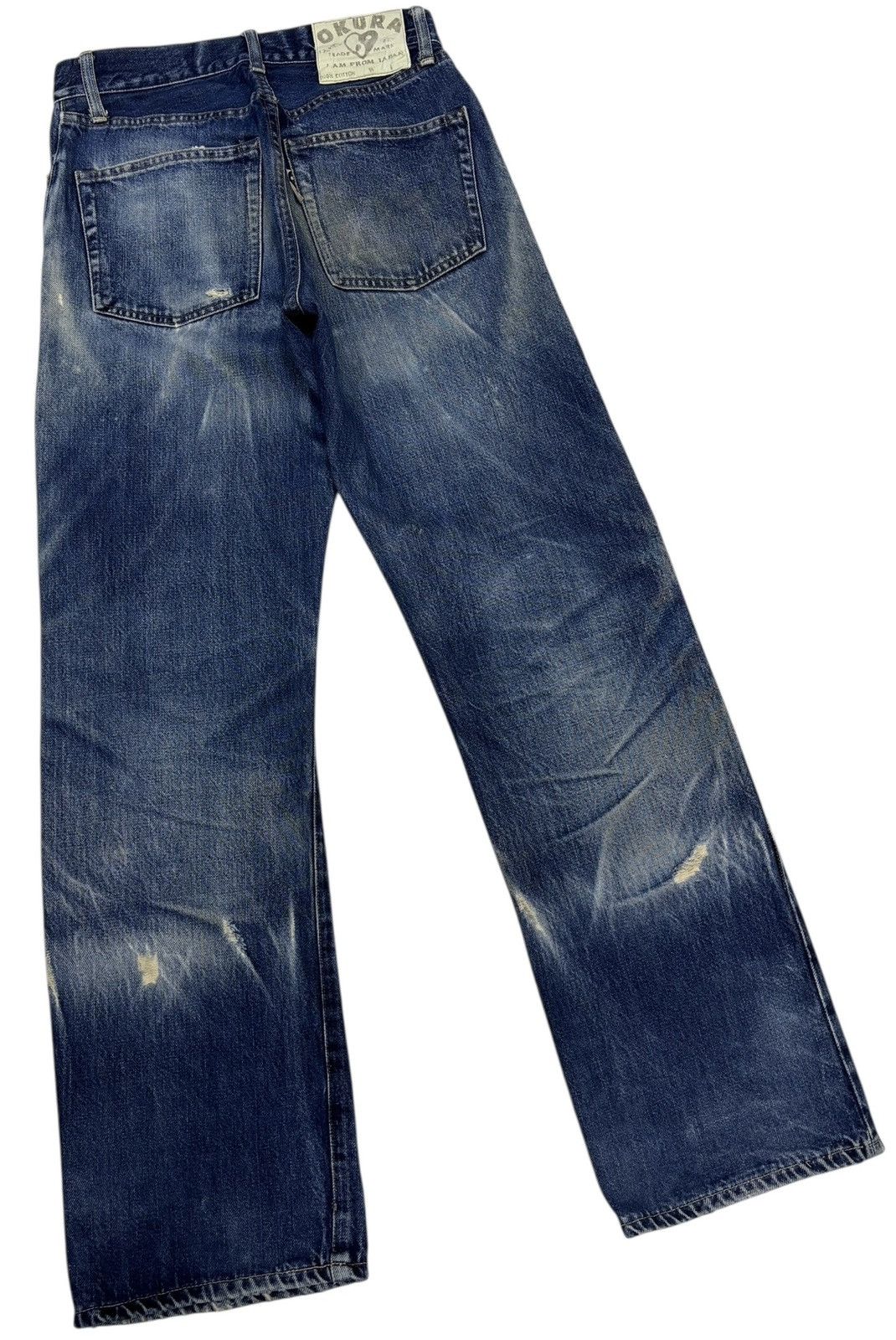 Okura 🔥OKURA SELVEDGE DISTRESSED DENIM JEANS HOLLYWOOD RANCHMARKET Size US 26 / EU 42 - 4 Thumbnail