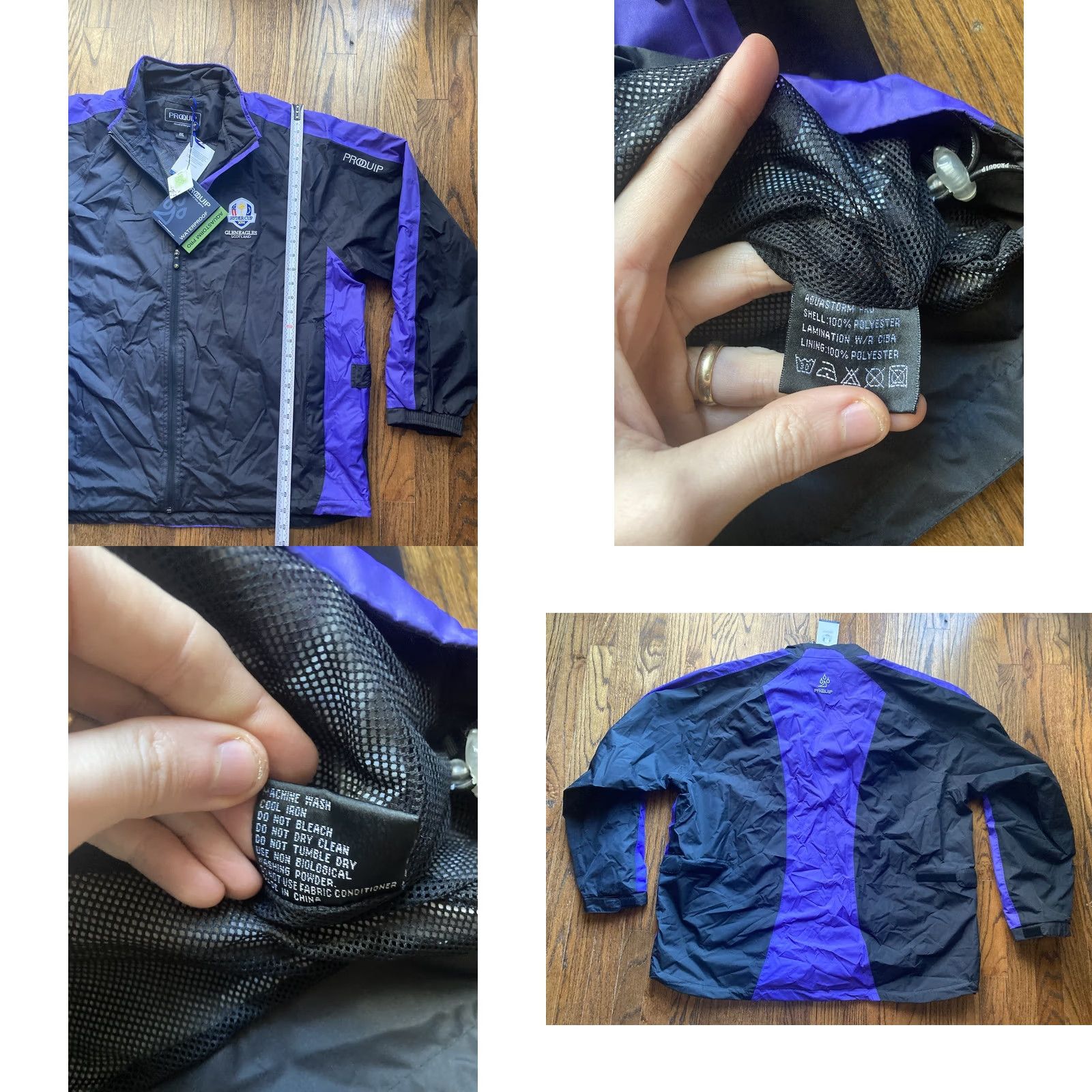 Vintage VINTAGE ProQuip Ryder Cup Jacket Mens 2XL Black Waterproof Windbreaker Golf Retro Logo 2014 Scotland Size US XXL / EU 58 / 5 - 9 Thumbnail