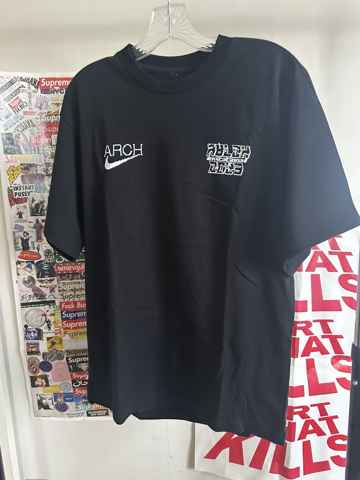 image of Andrew x Virgil Abloh Invitational Arch Tee in Black, Men's (Size Small)