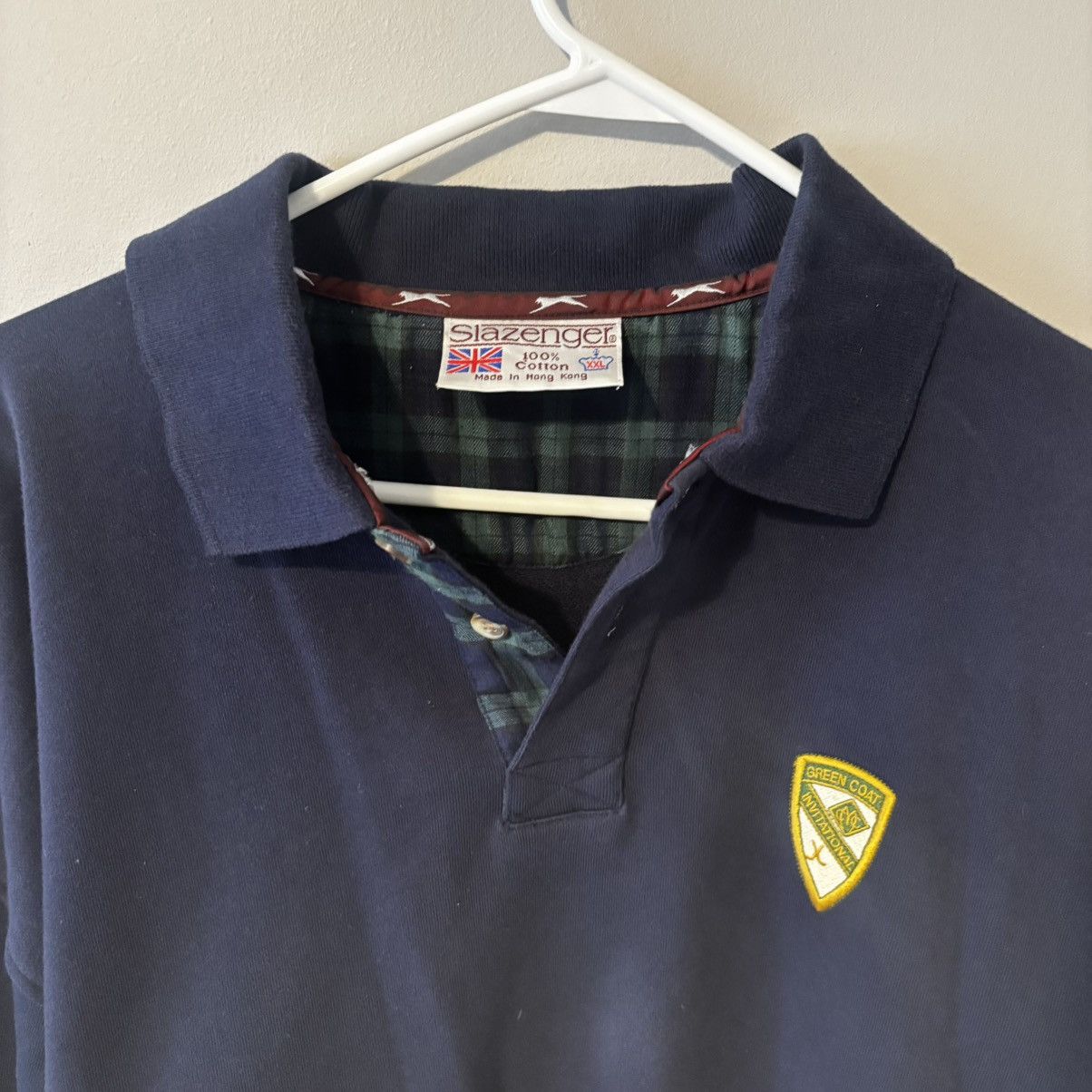 Vintage VTG 1990s Slazenger Navy Rugby Sweatshirt Size US XXL / EU 58 / 5 - 1 Thumbnail