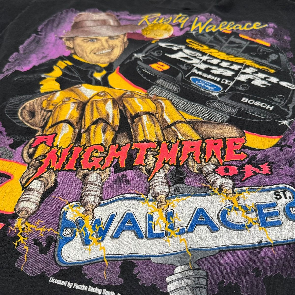 NASCAR × Vintage Vintage 90s Rusty Wallace Nightmare on Elm Street Shirt XL Size US XL / EU 56 / 4 - 5 Thumbnail