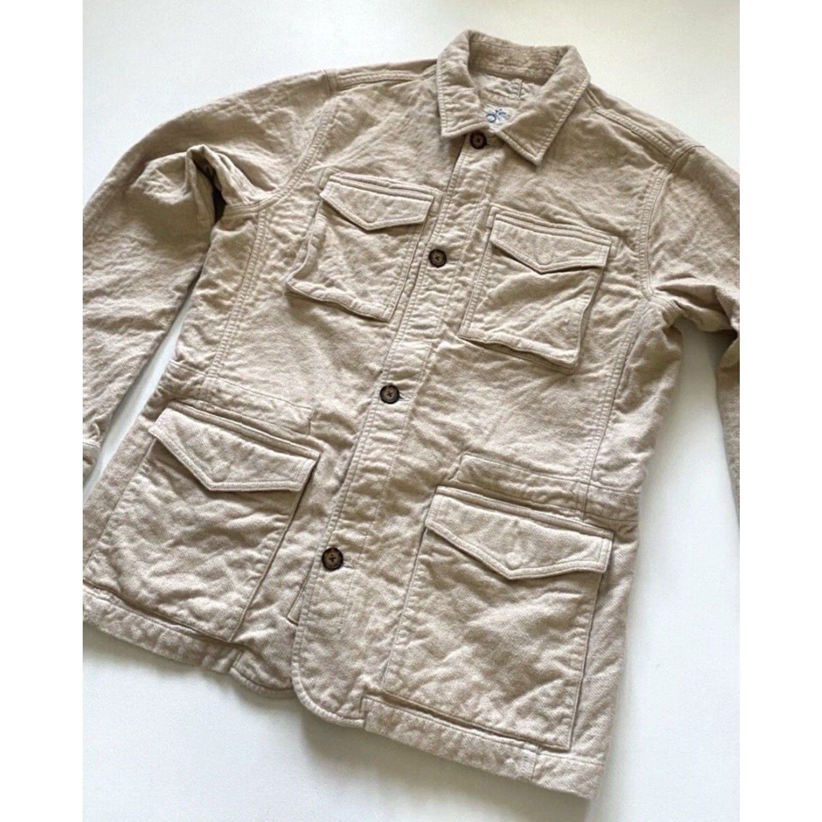 Vintage Mugsy Hemmingway Jacket Washed Tan Sz L Mens Jacket Mid-Length Washed Tan Pockets Vintage Style: Jacket Size US L / EU 52-54 / 3 - 5 Thumbnail