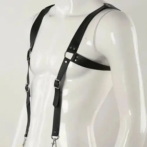Cowboy Equipment × Vintage Black Vintage Men's Suspenders Belts Size ONE SIZE - 3 Thumbnail