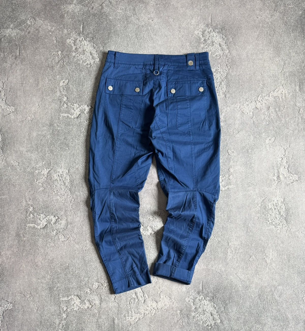 Other High Use USA8/UK12/F40 blue 3D pants chinos trousers Y2K Size 30" / US 8 / IT 44 - 1 Thumbnail