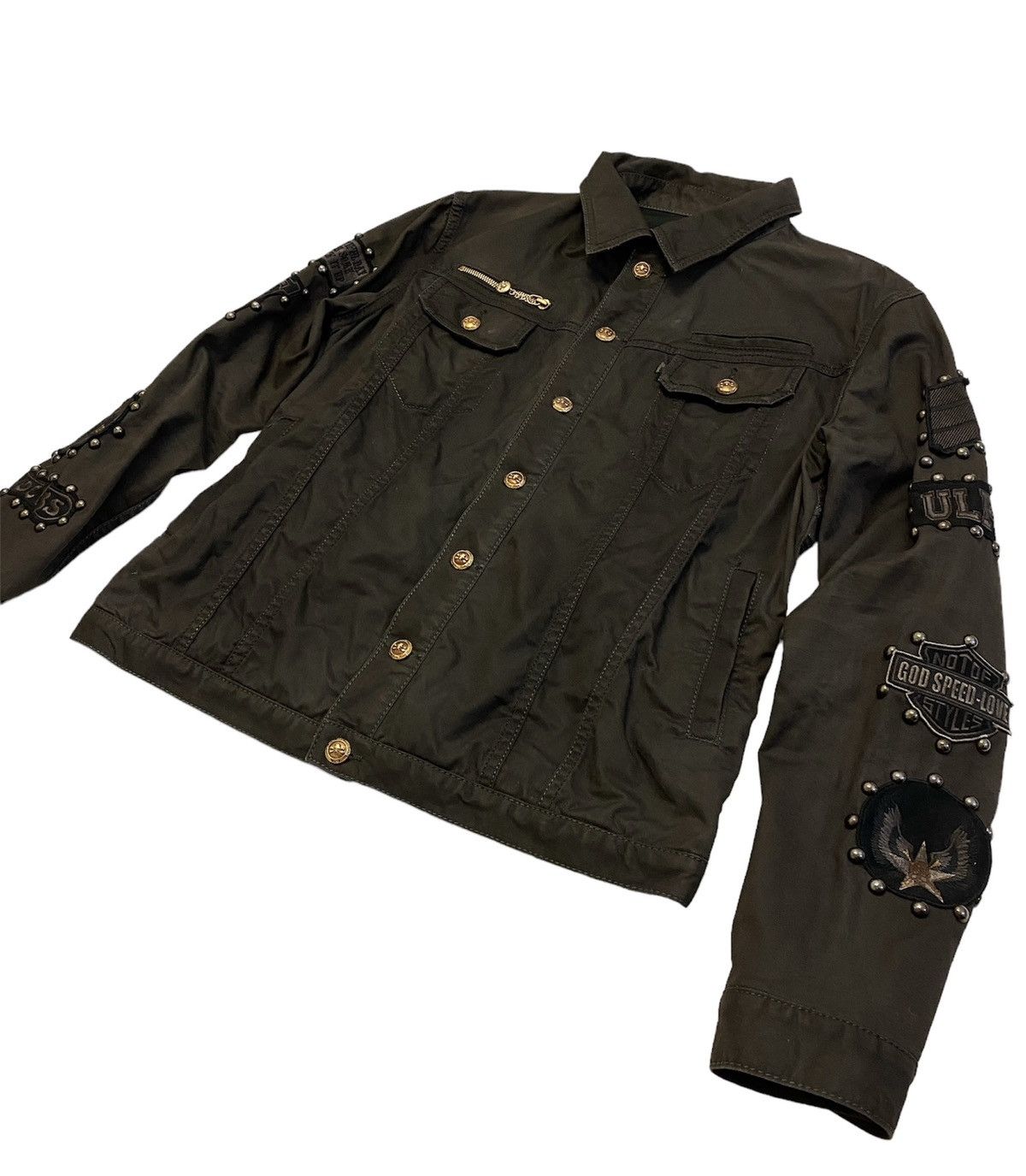 Japanese Brand × Roen 🔥🔥💰💰Remake Military Punk Trucker Jacket Size US M / EU 48-50 / 2 - 4 Thumbnail