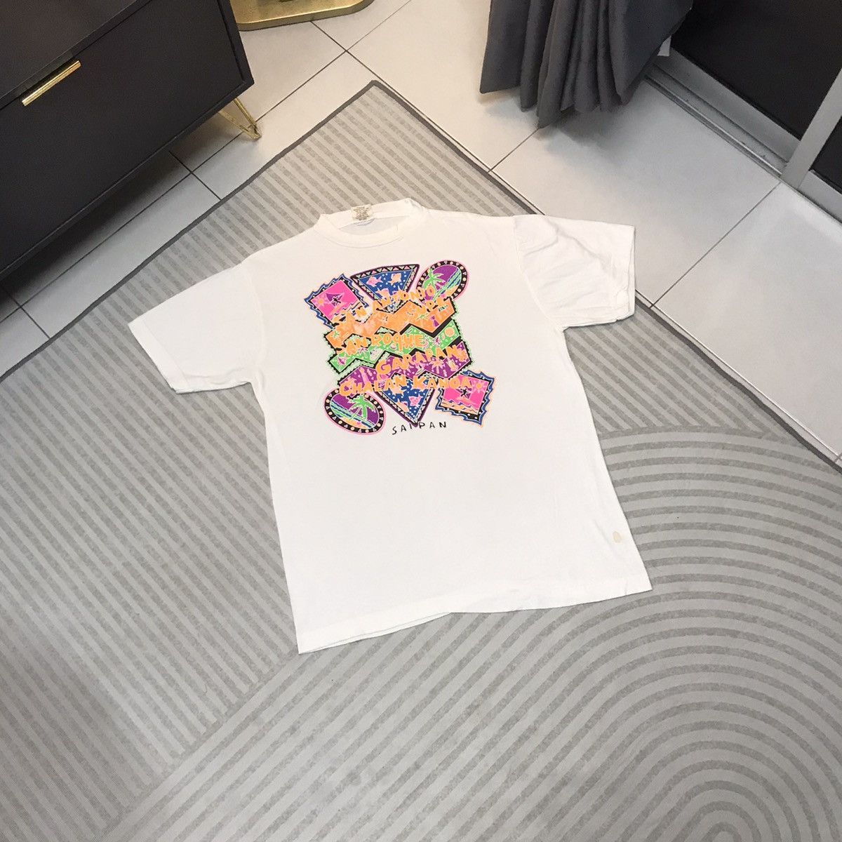 VINTAGE SURF SAIPAN SAN ANTONIO 90s RARE TEE
