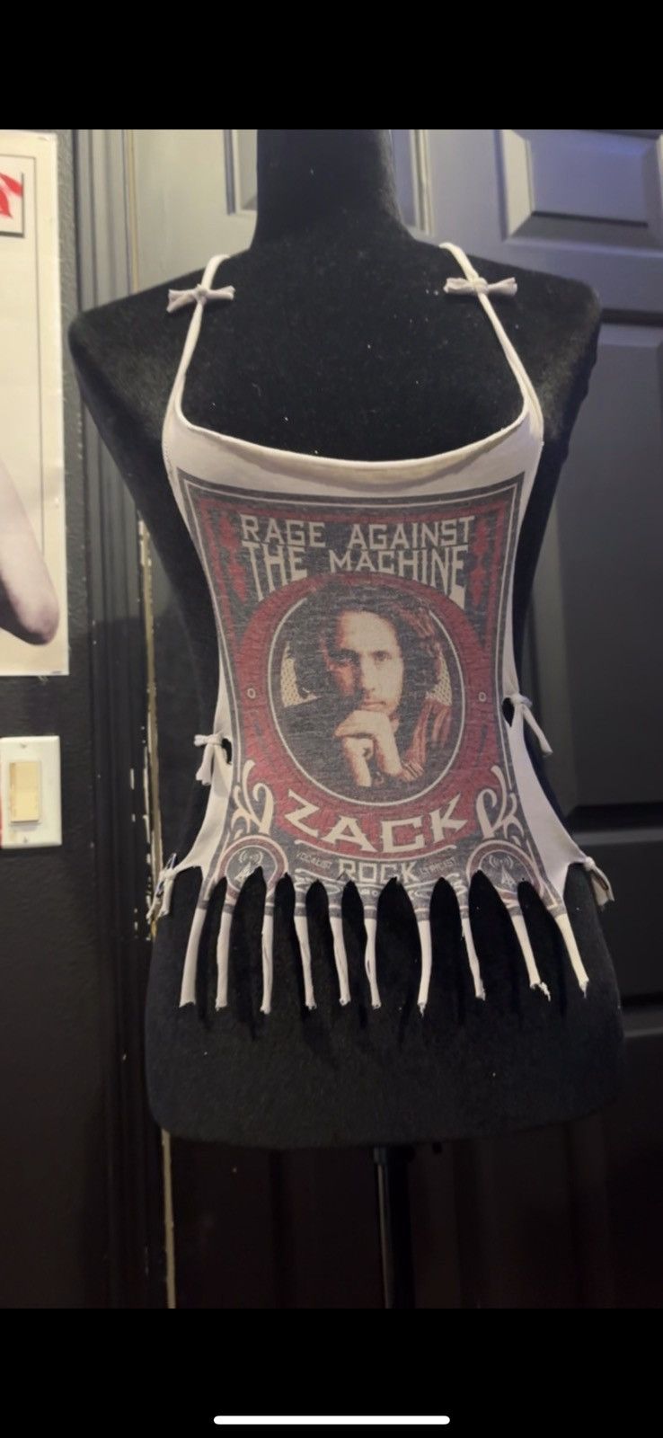 Other Rage Against The Machine black halter tank top with fringe Size ONE SIZE - 1 Thumbnail