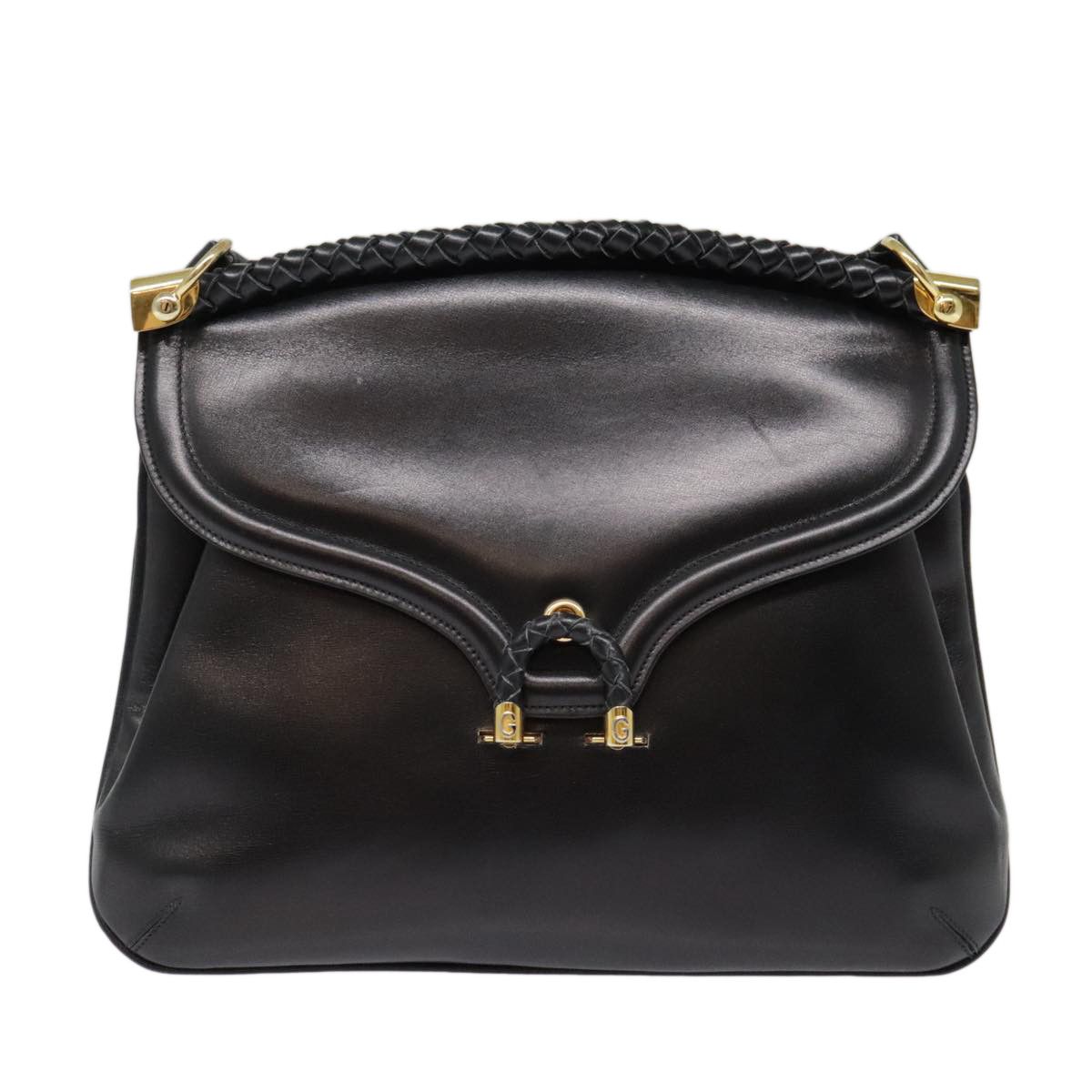 Gucci Horsebit Black Leather Shoulder Bag (Pre-Owned) Size ONE SIZE - 1 Thumbnail