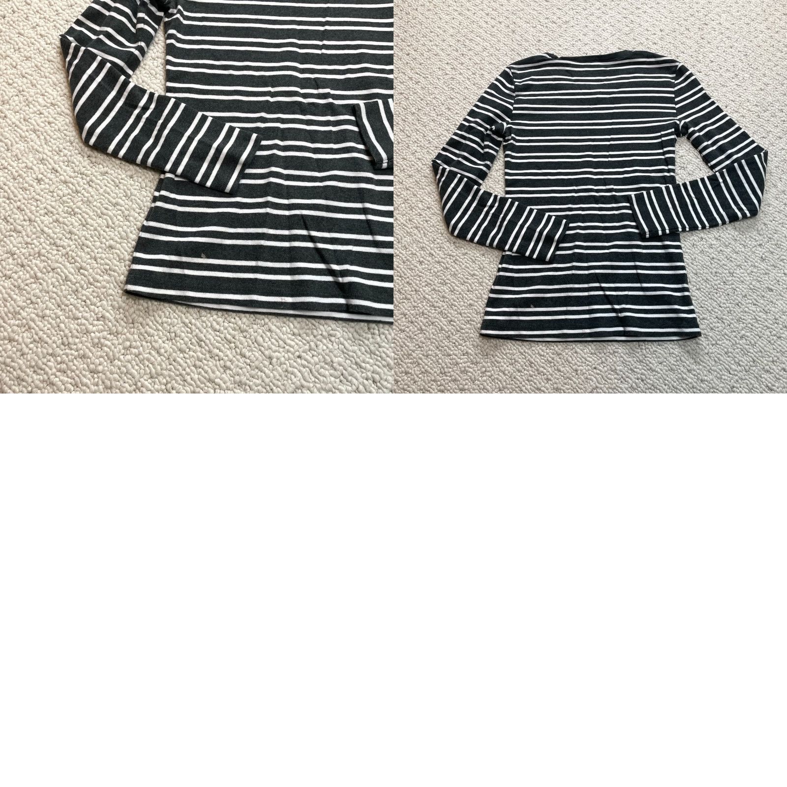 Tommy Hilfiger Tommy Hilfiger Shirt Womens S Gray White Striped Long Sleeve Casual Top Size S / US 4 / IT 40 - 9 Thumbnail