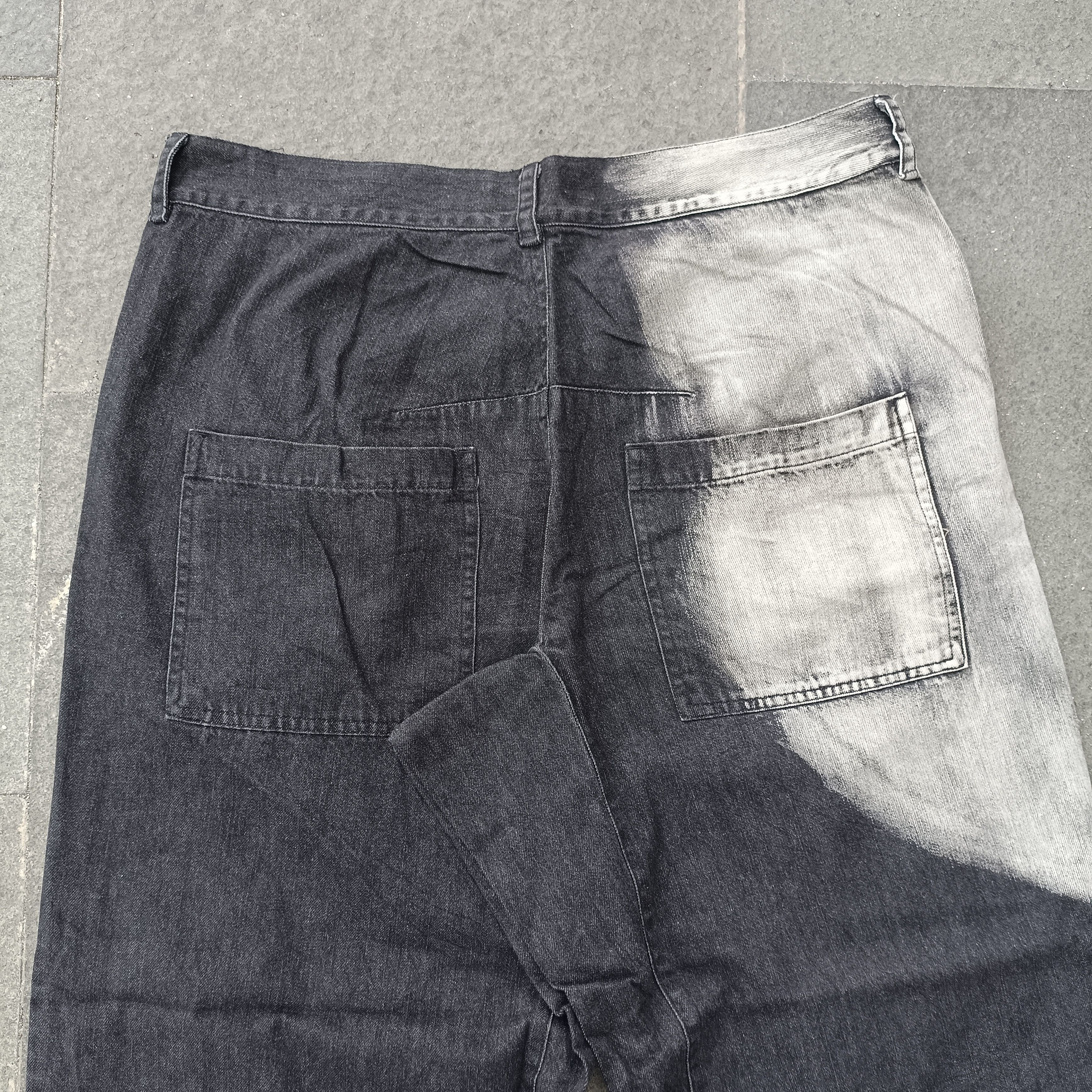 Yohji Yamamoto Yohji Yamamoto Pour Homme Black Wash Spotted Wide Leg Denim Size US 34 / EU 50 - 5 Thumbnail