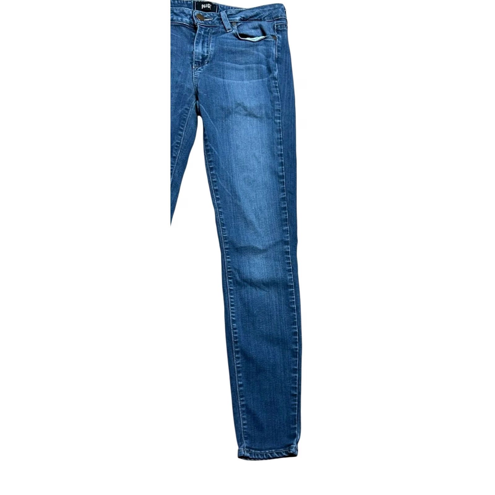Paige Paige Verdugo Ankle Ultra Skinny Jeans Women's Size 29 Blue Denim 29"x27" Pants Jeans Slimming Stretch 5-Pocket Mid Rise Size 29" - 2 Thumbnail